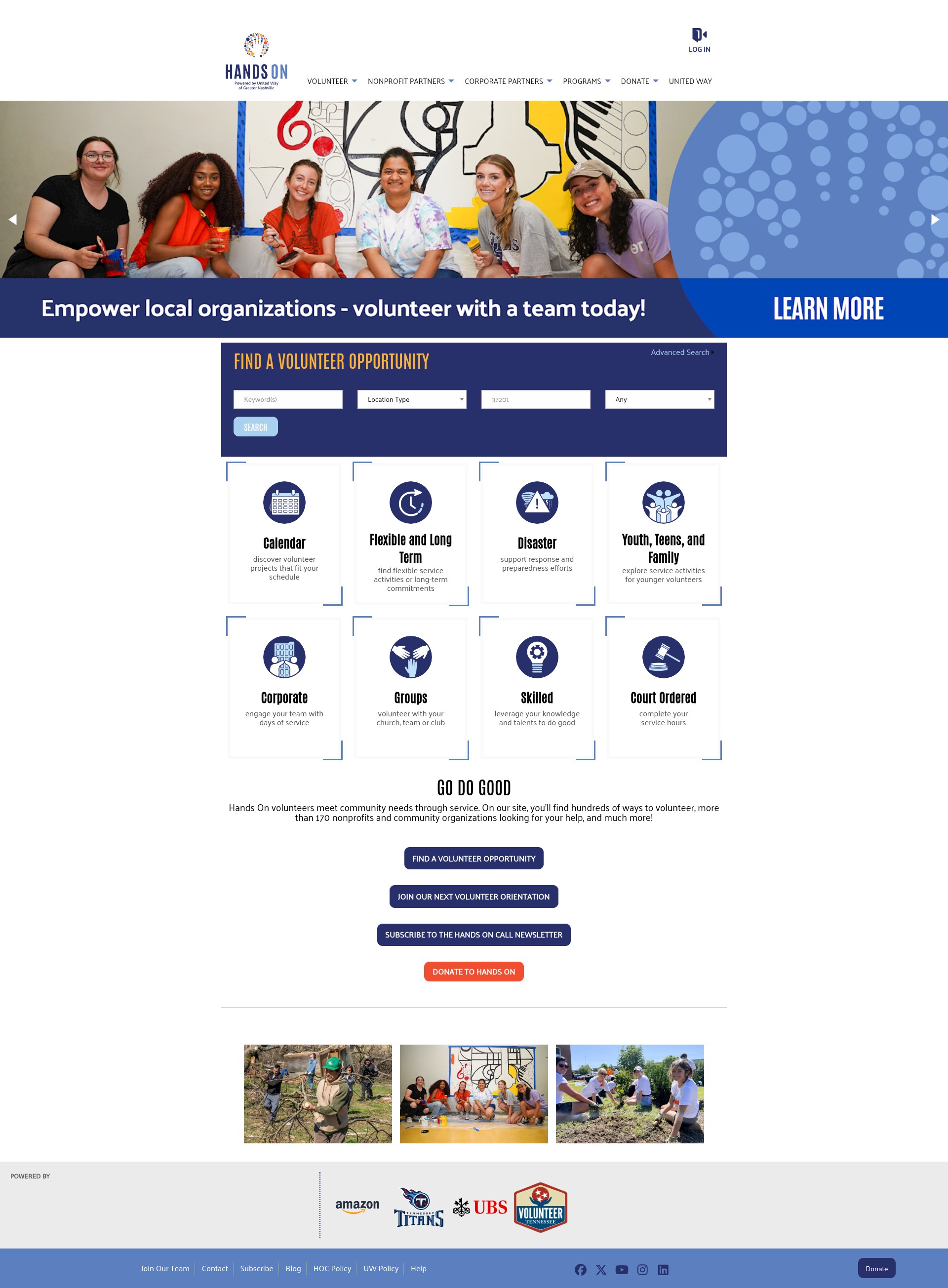 Screenshot of handson.unitedwaygreaternashville.org