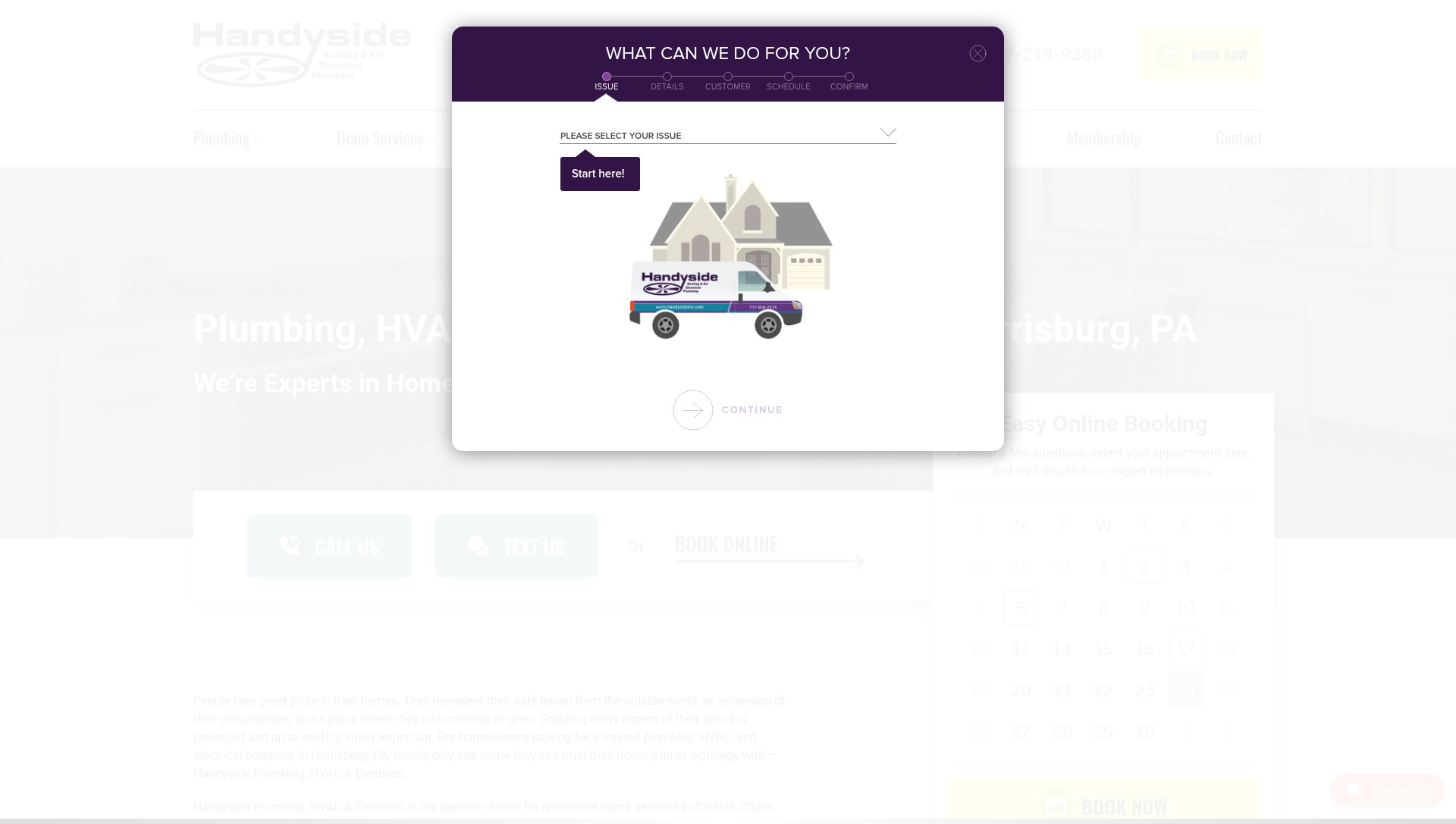 Screenshot of handysideinc.com