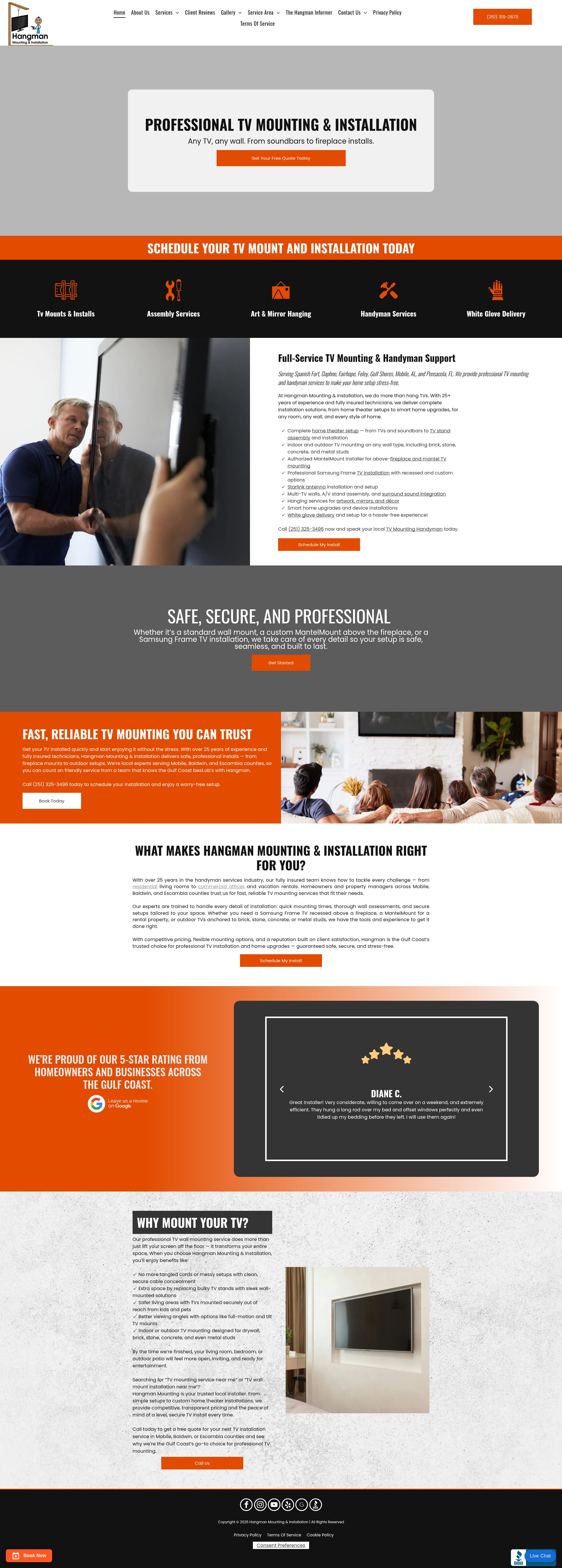 Screenshot of hangmanmountinstall.com