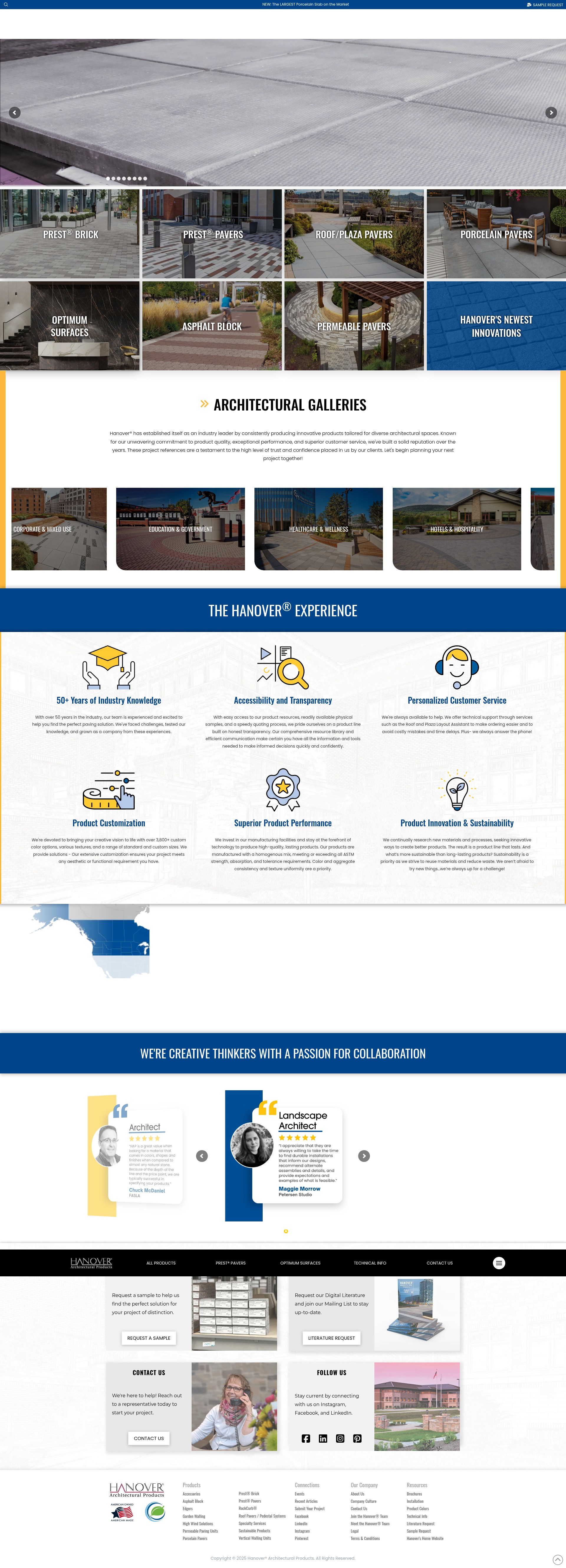 Screenshot of hanoverpavers.com