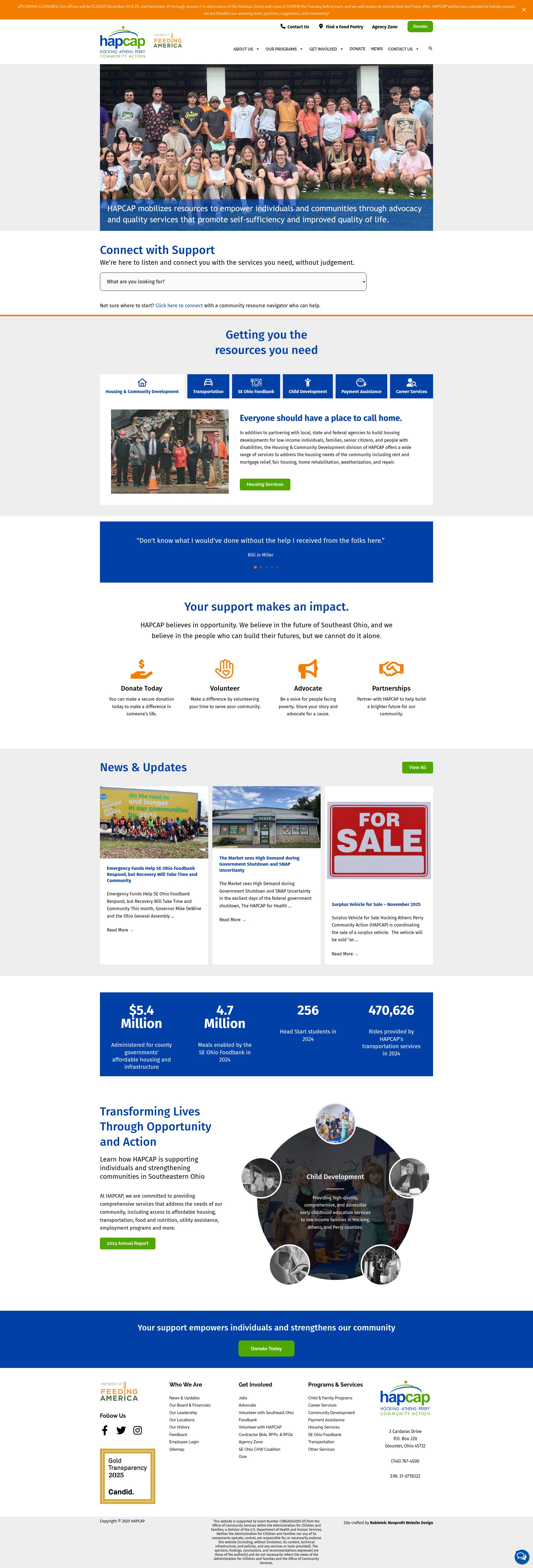Screenshot of hapcap.org