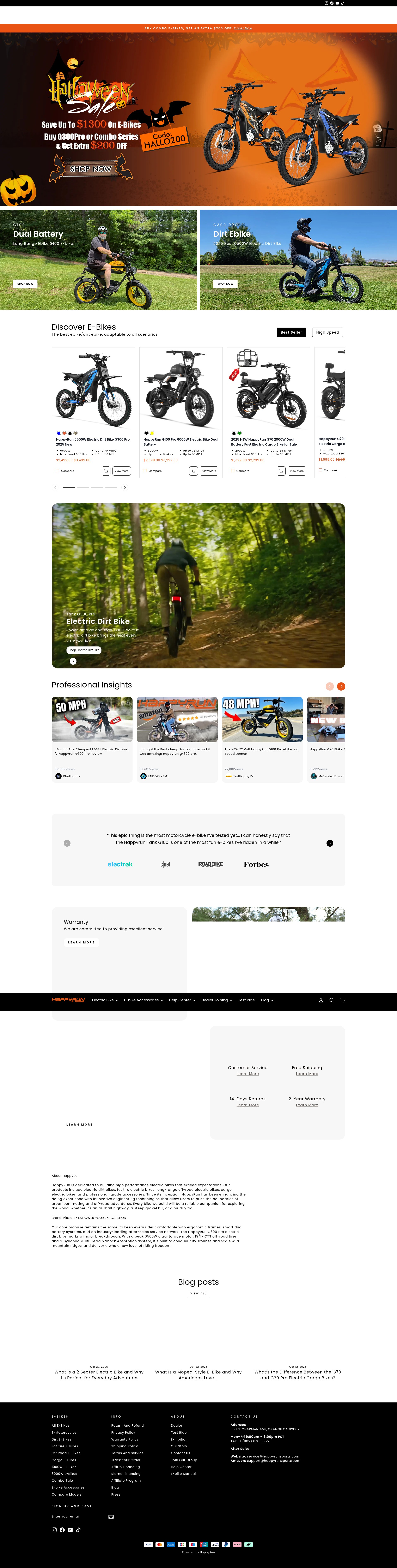 Screenshot of happyrunsports.com