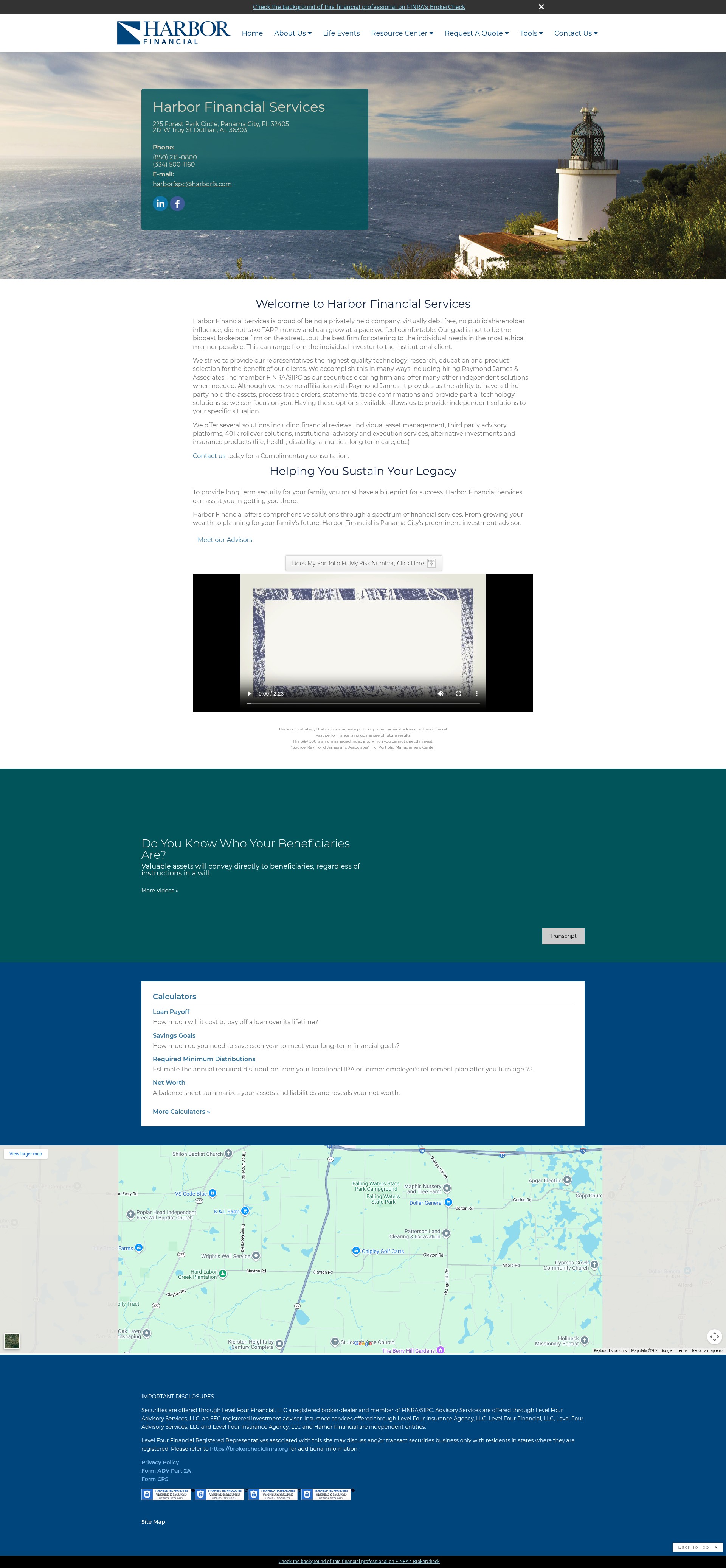 Screenshot of harborfspc.com