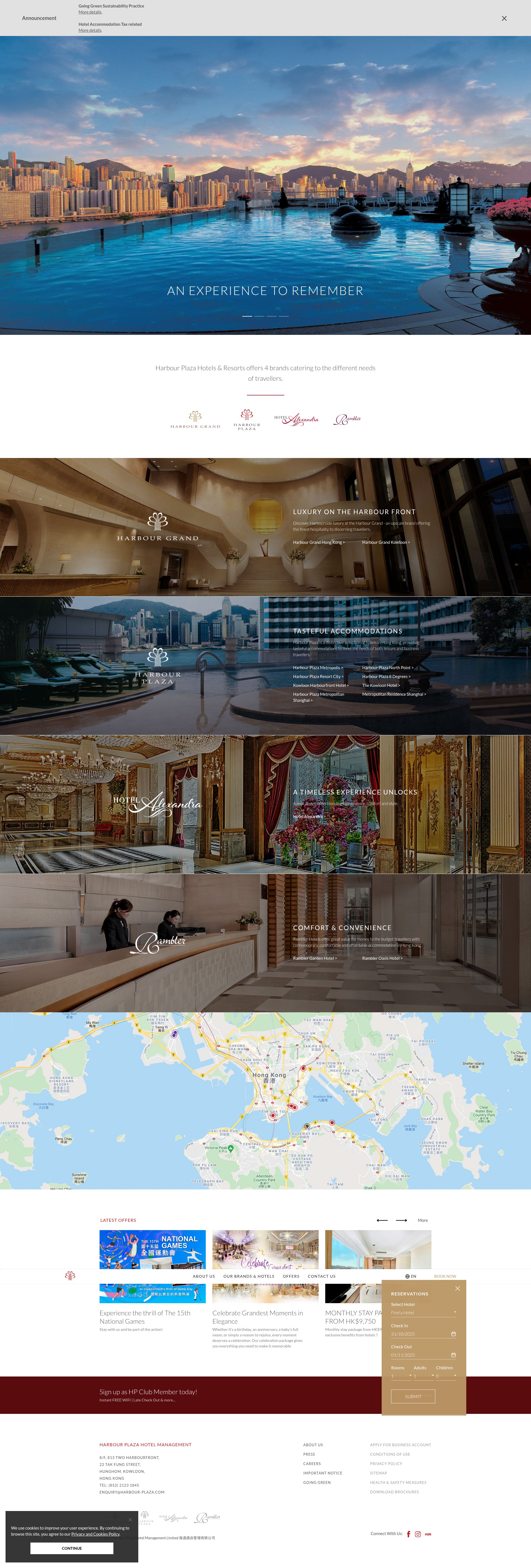Screenshot of harbourgrand.com