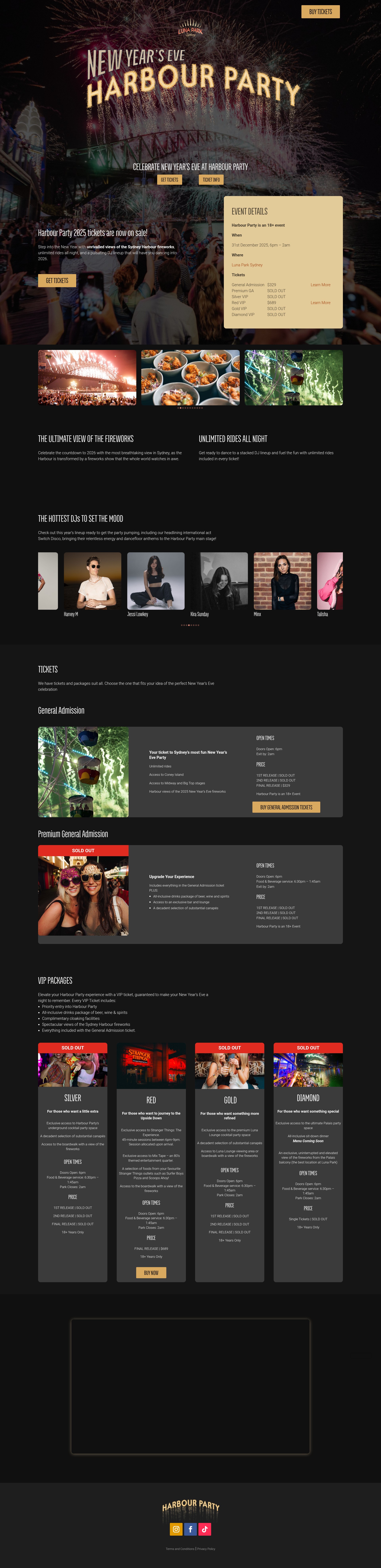 Screenshot of harbourparty.com