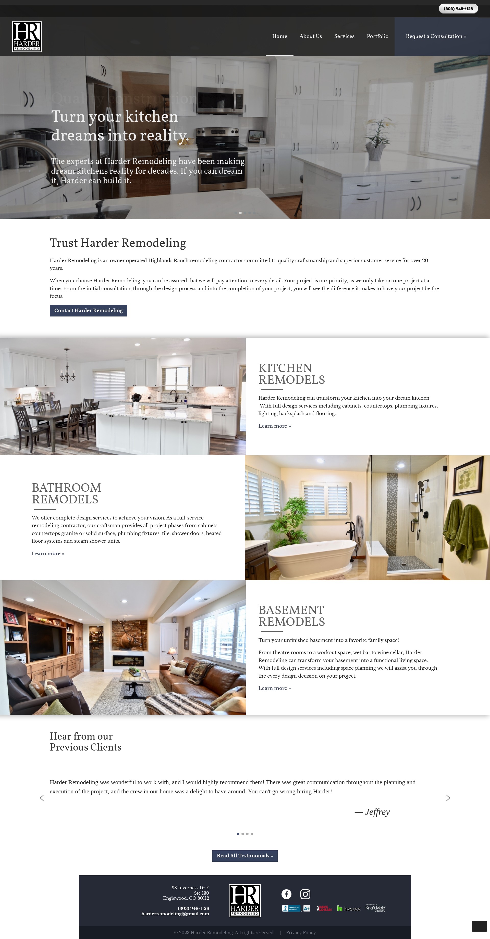 Screenshot of harderremodeling.com