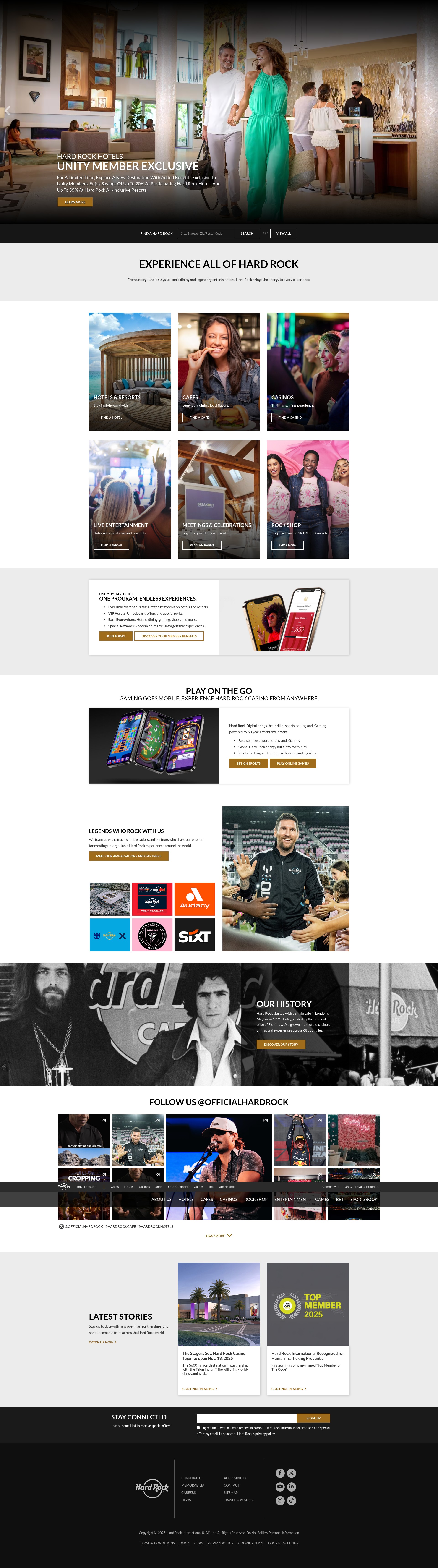 Screenshot of hardrock.com