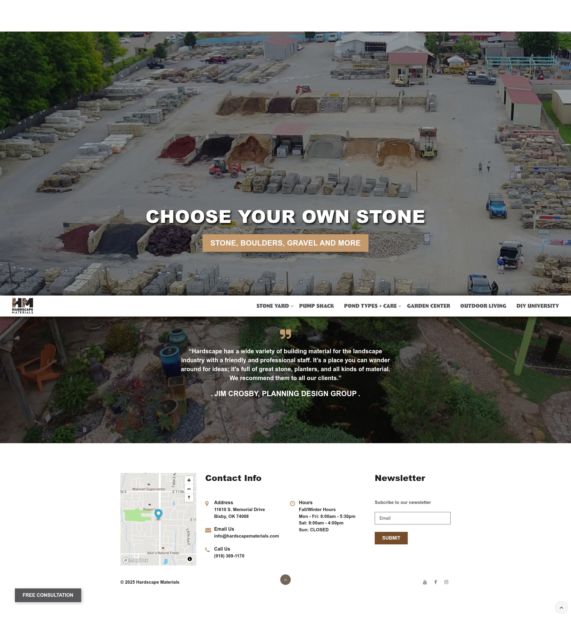 Screenshot of hardscapematerials.com