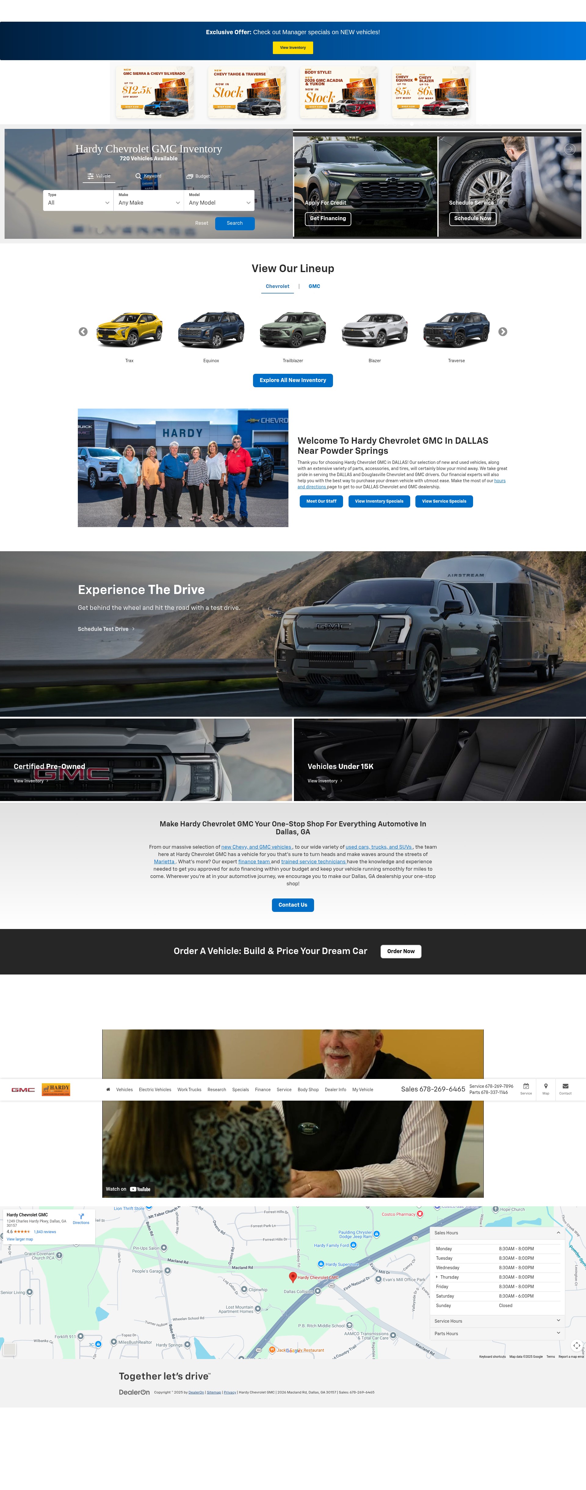 Screenshot of hardychevroletgmc.com