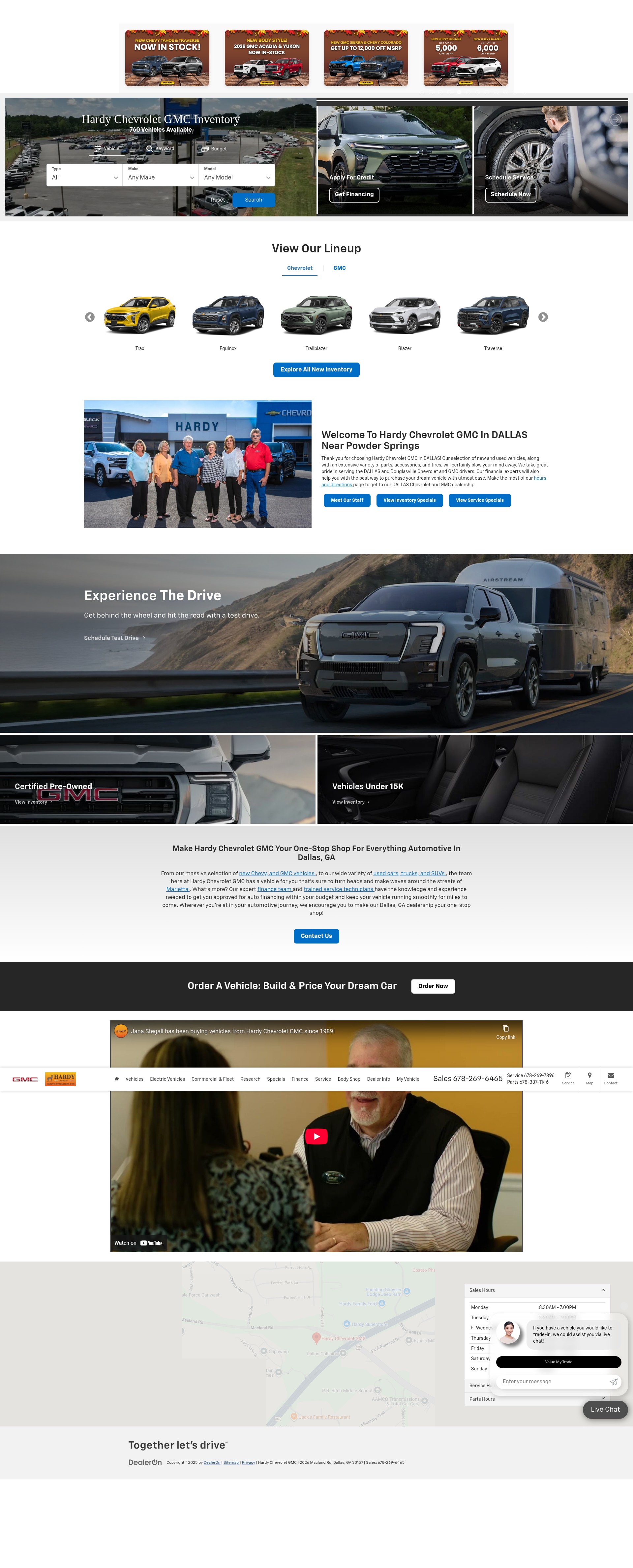 Screenshot of hardychevybuickgmc.com