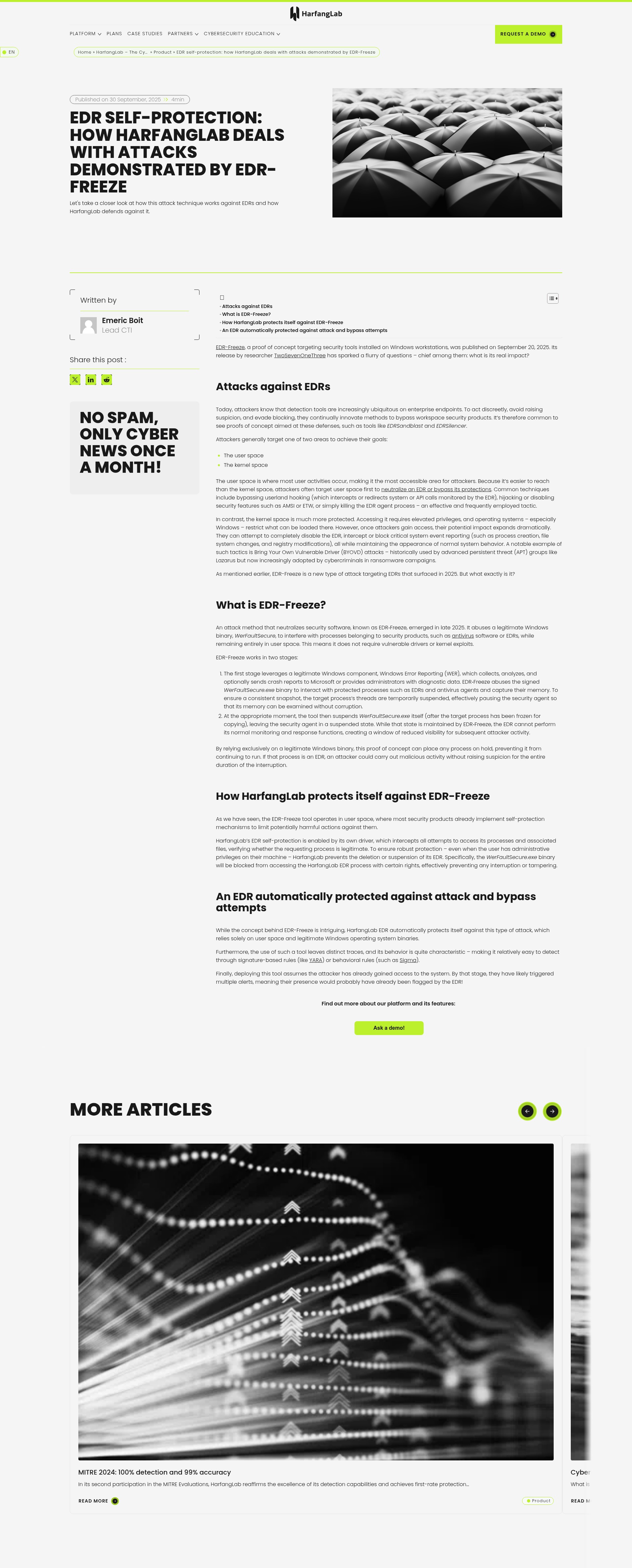 Screenshot of harfanglab.io