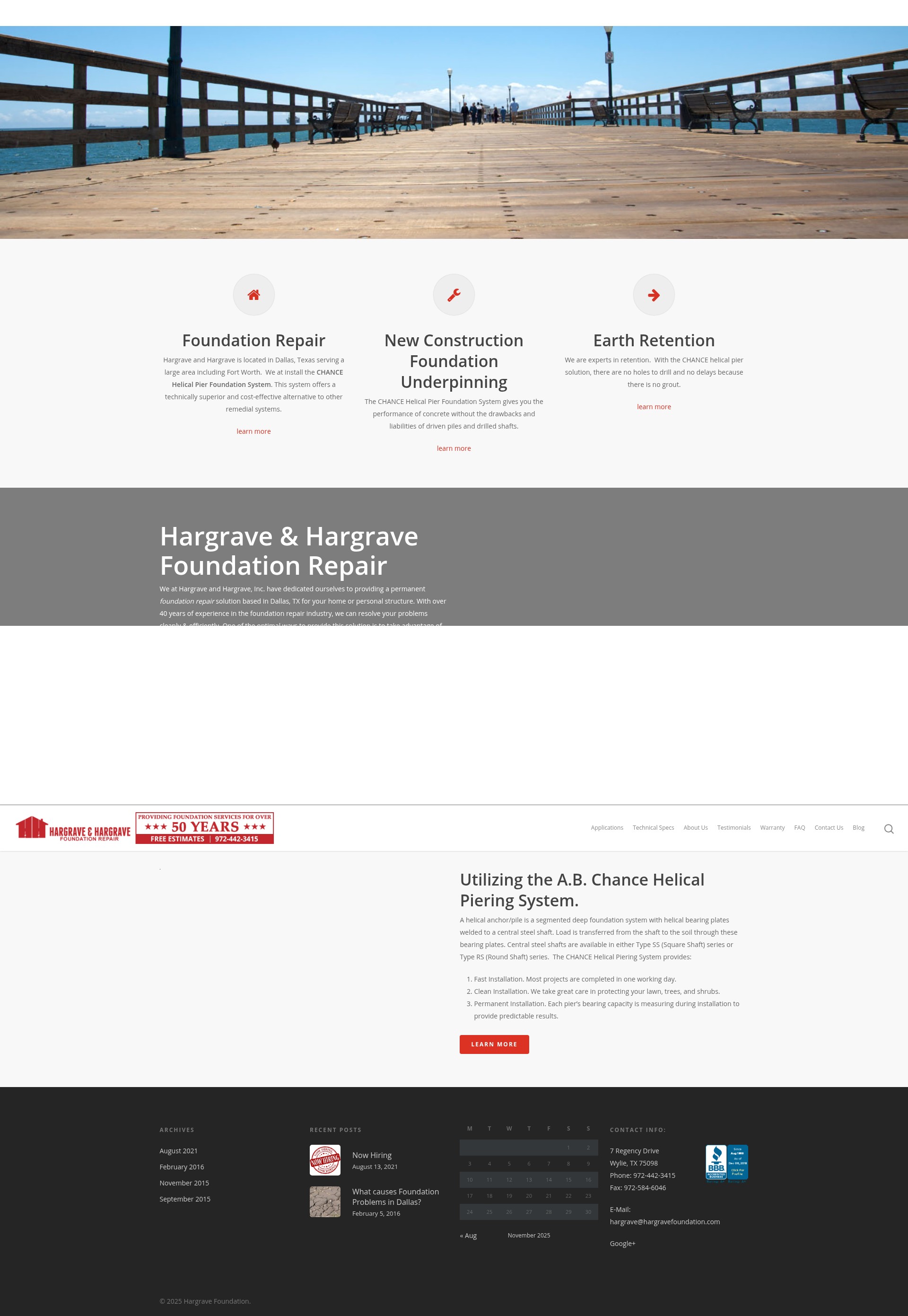 Screenshot of hargravefoundation.com