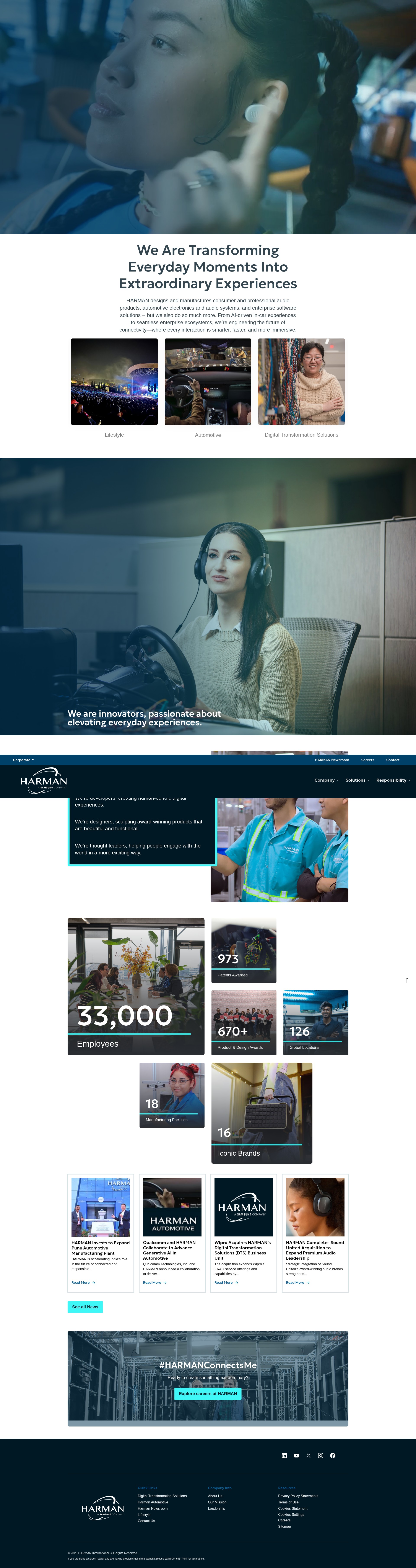 Screenshot of harman.com