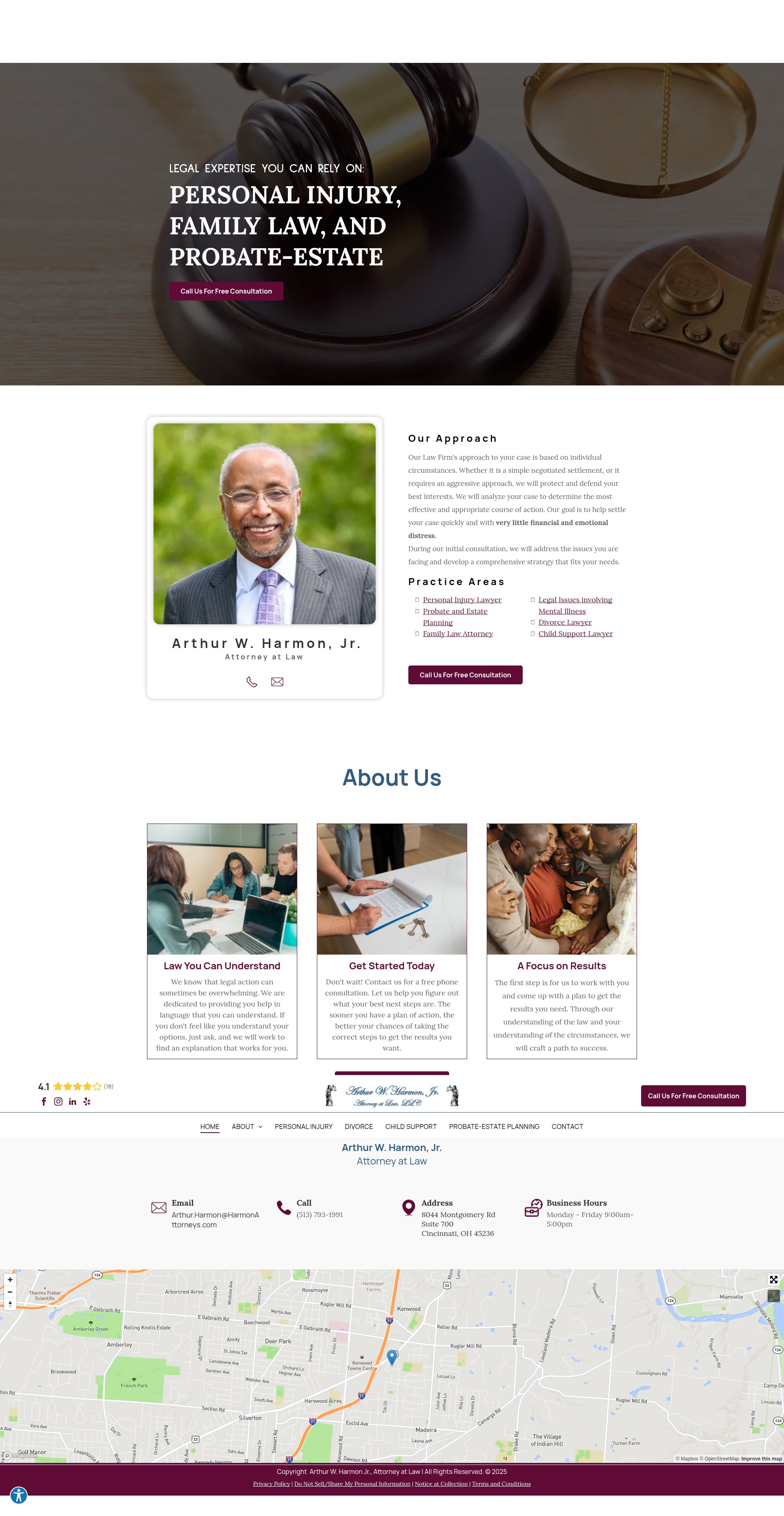 Screenshot of harmonattorney.com