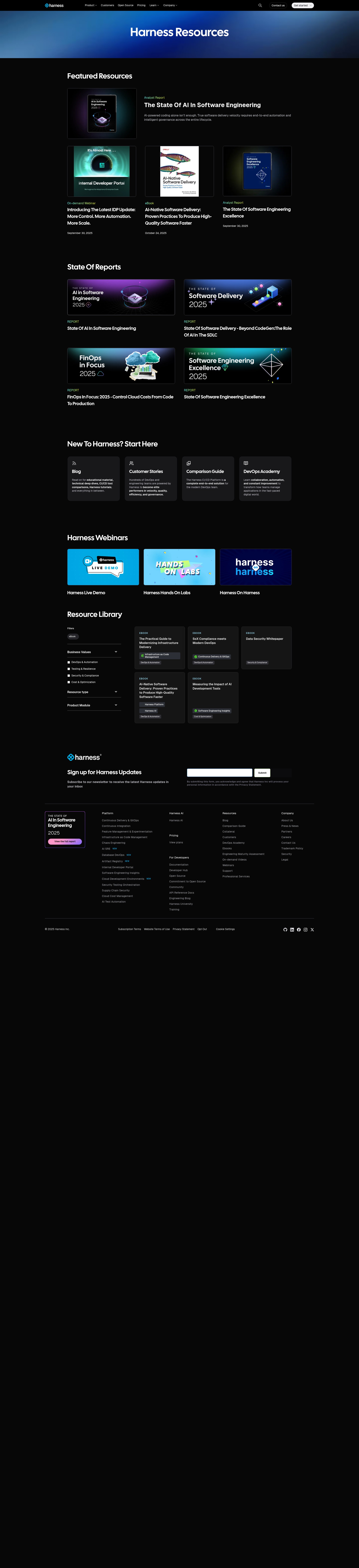 Screenshot of harness.io