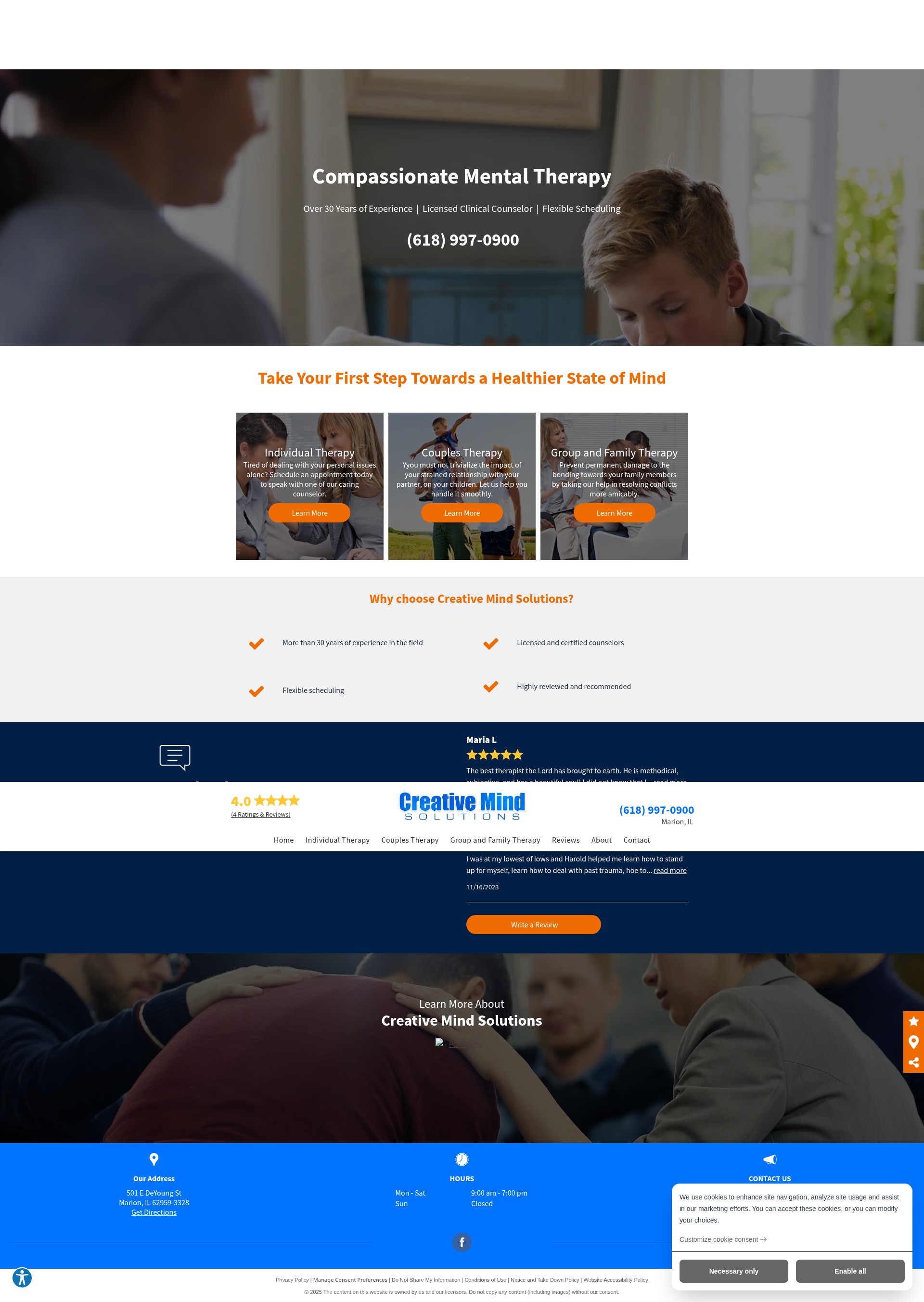 Screenshot of haroldjonescreativemindsolutions.com