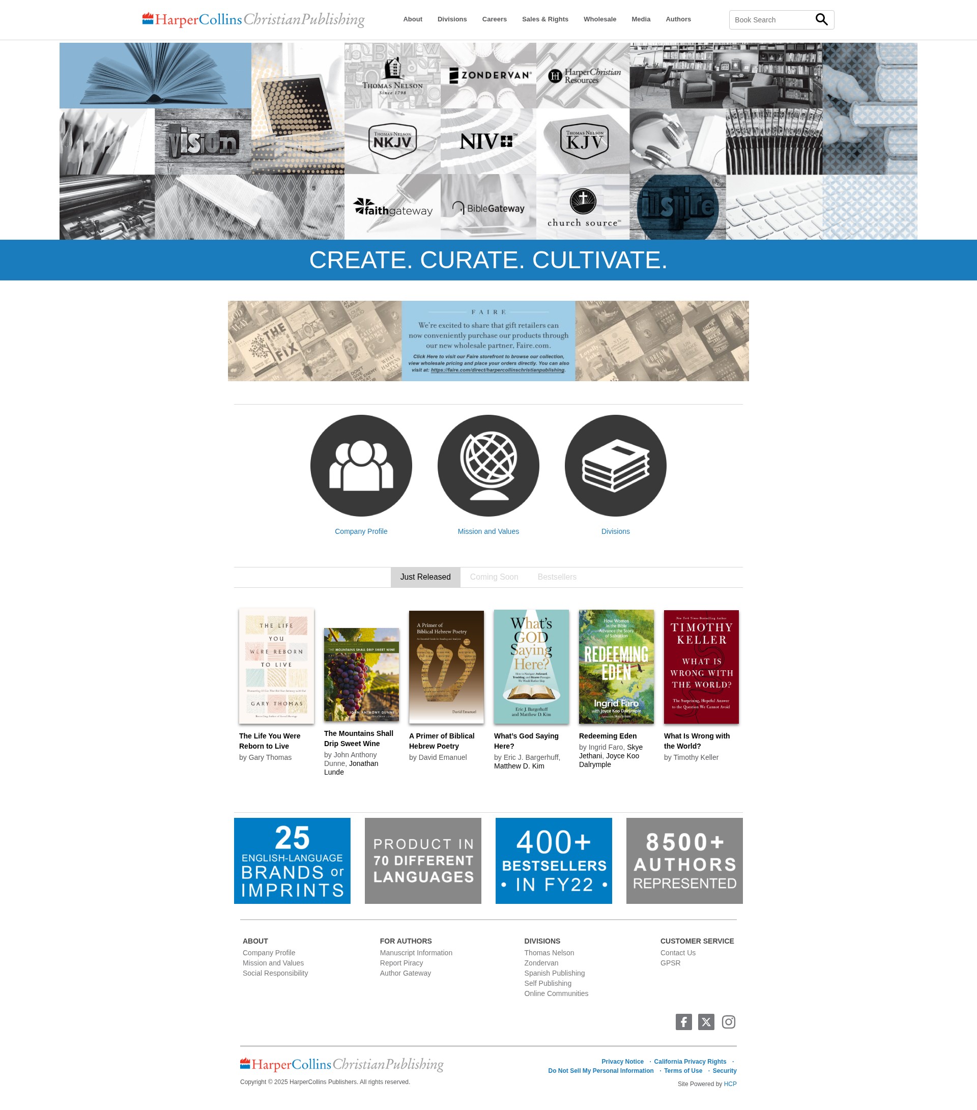 Screenshot of harpercollinschristian.com