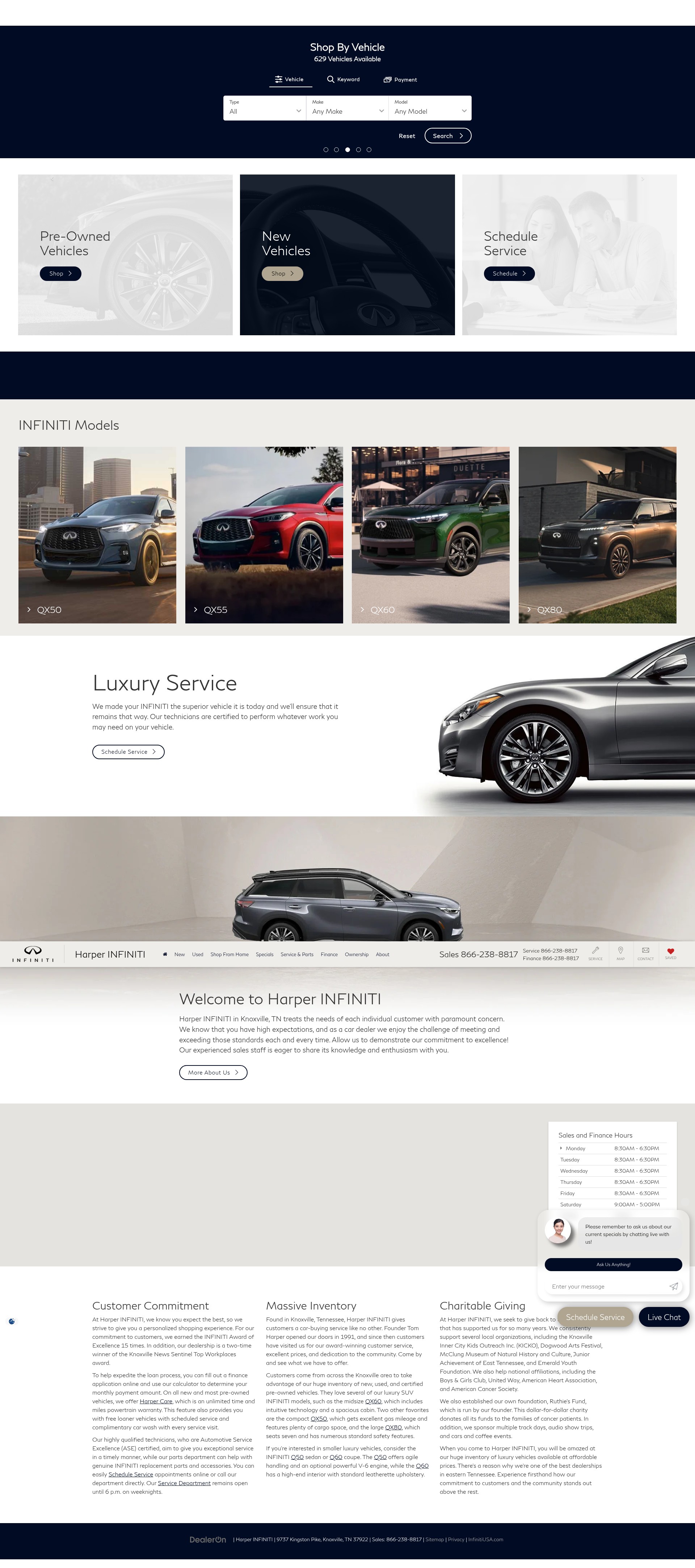 Screenshot of harperinfiniti.com