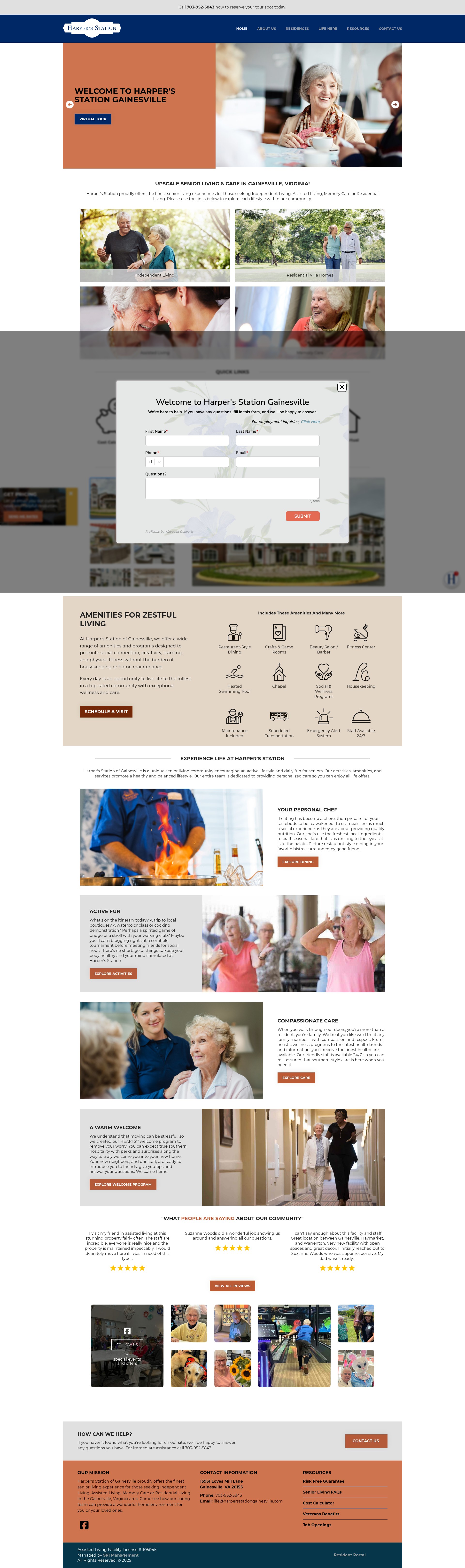 Screenshot of harpersstationgainesville.com
