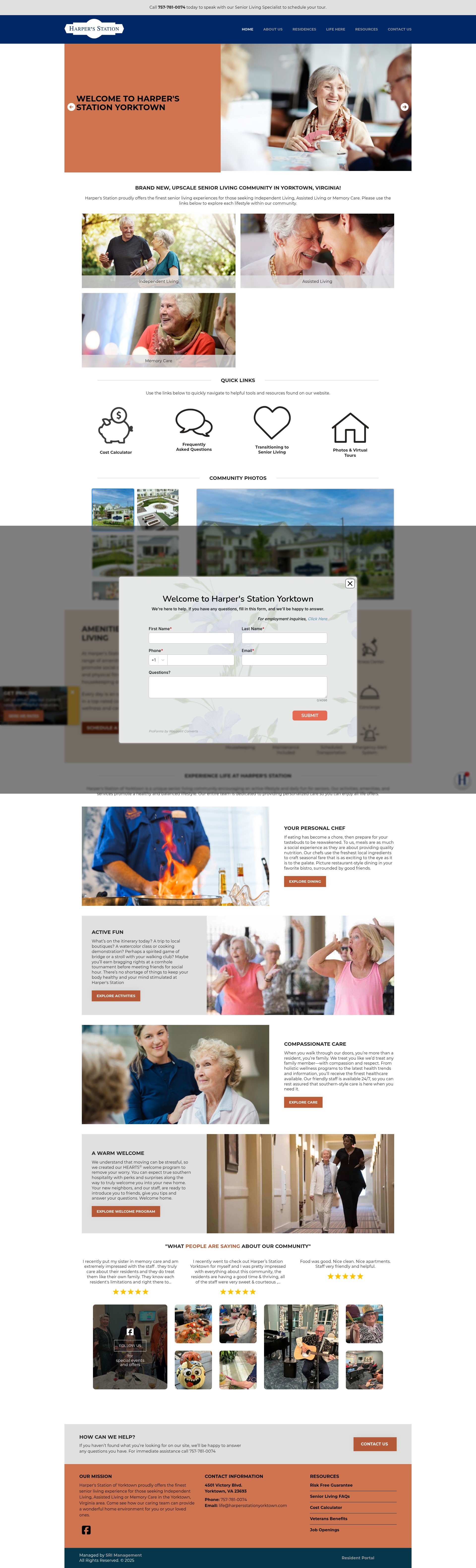 Screenshot of harpersstationyorktown.com