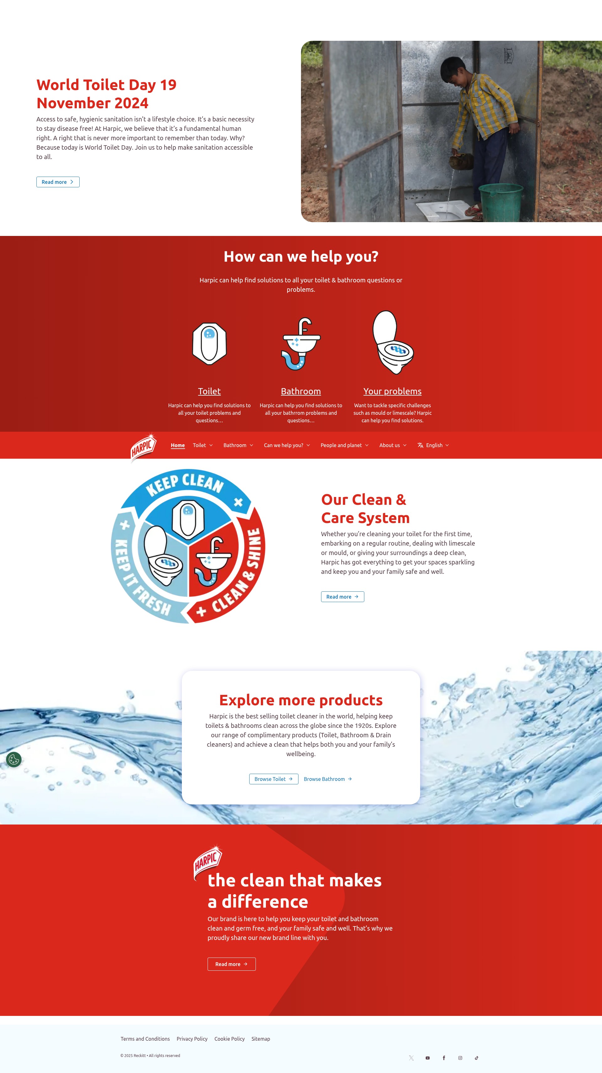 Screenshot of harpic.co.in