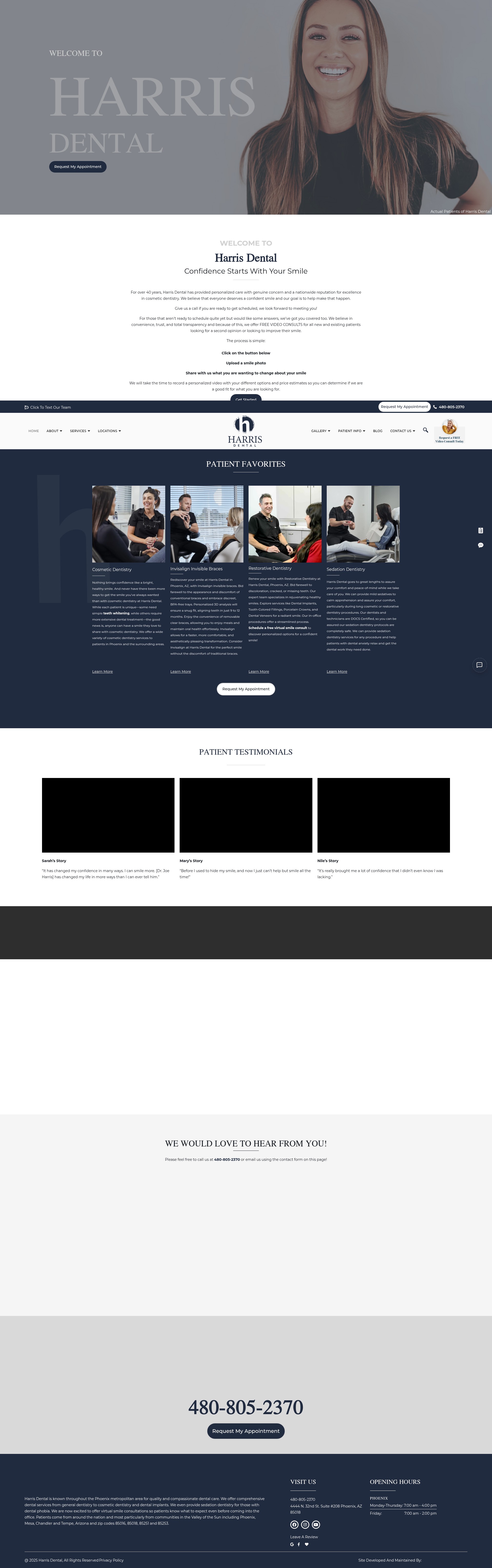 Screenshot of harrisdental.com