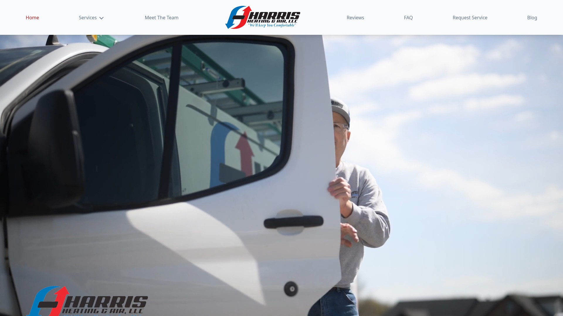 Screenshot of harrisheatingandairllc.com