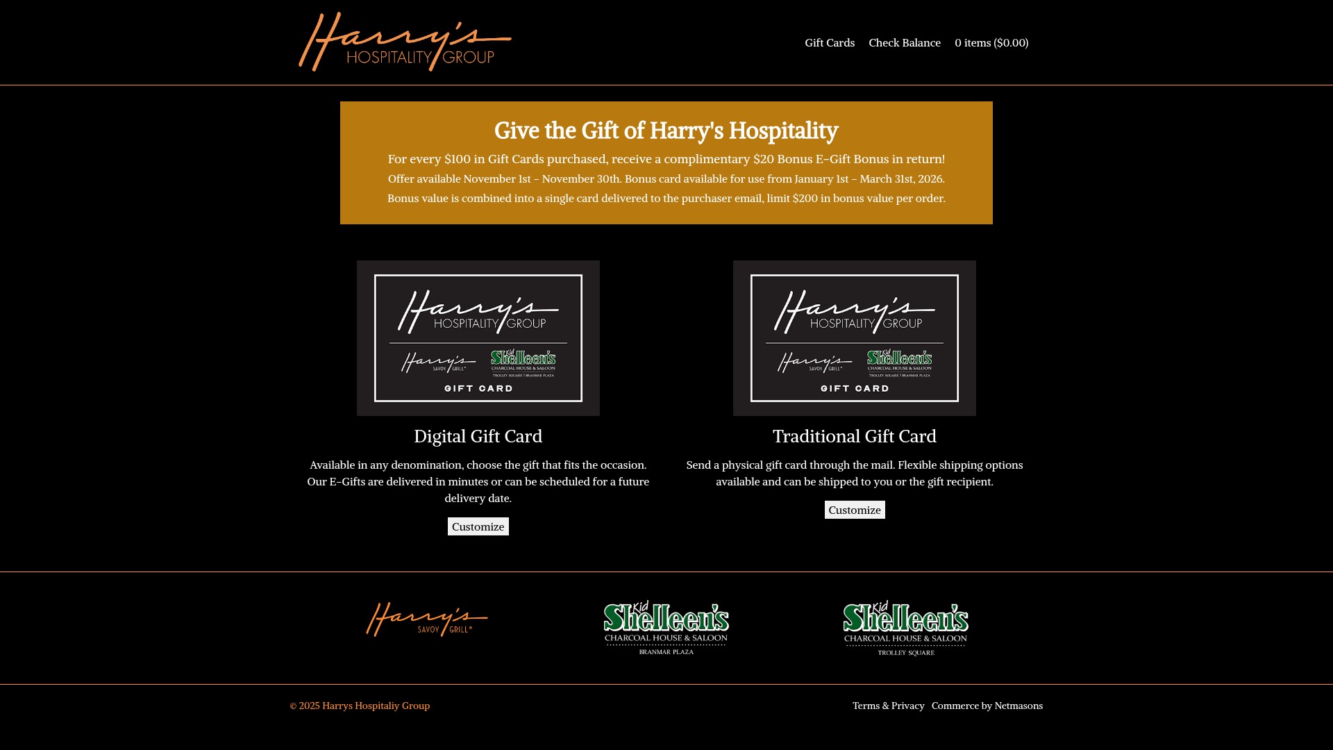 Screenshot of harryshospitalitygroup.securetree.com