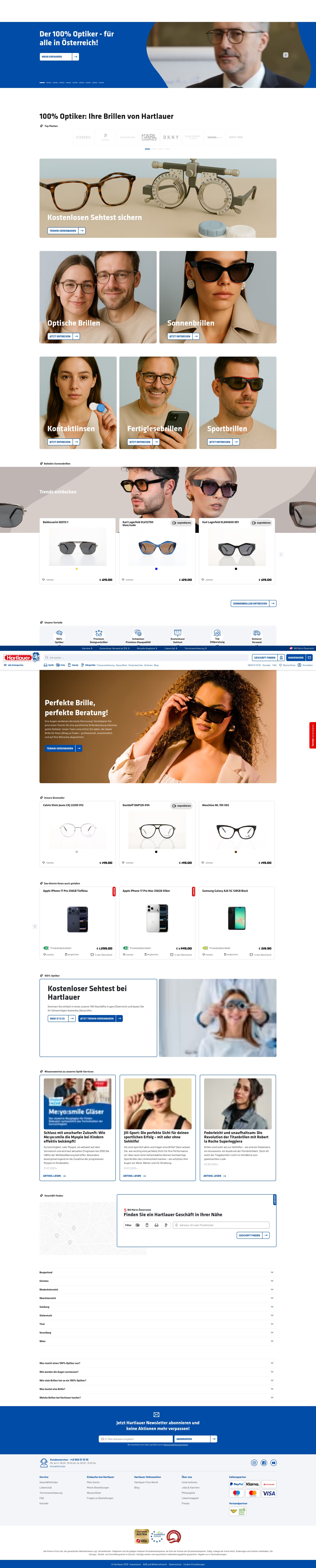 Screenshot of hartlauer.at