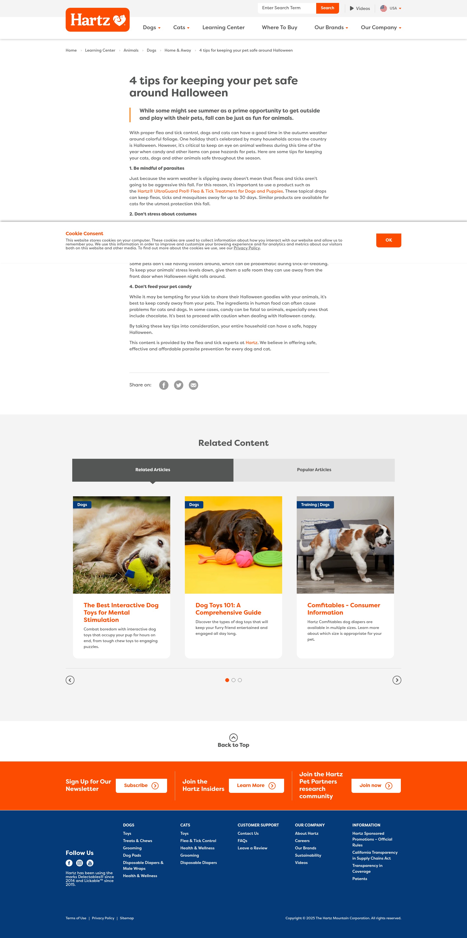 Screenshot of hartz.com