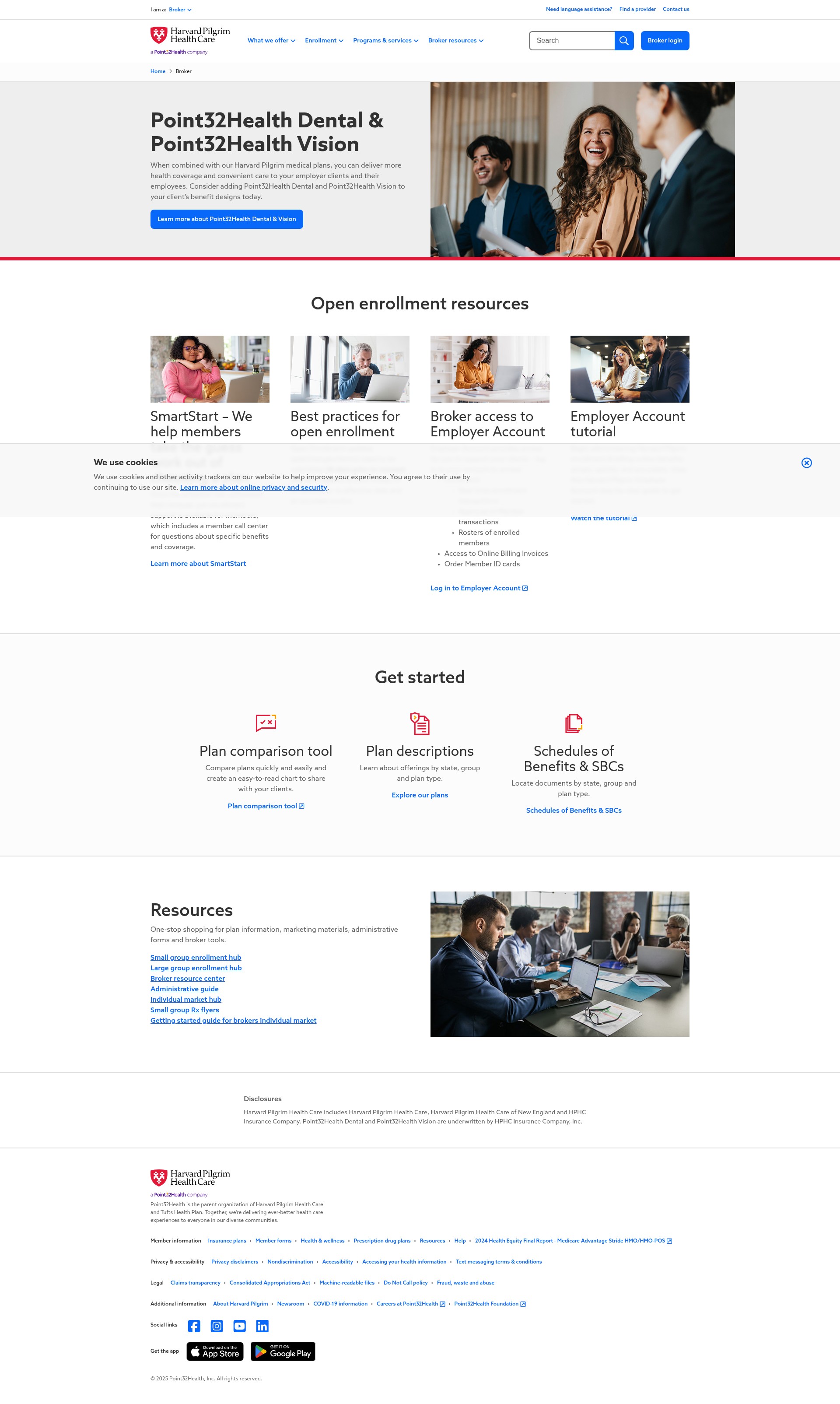 Screenshot of harvardpilgrim.org