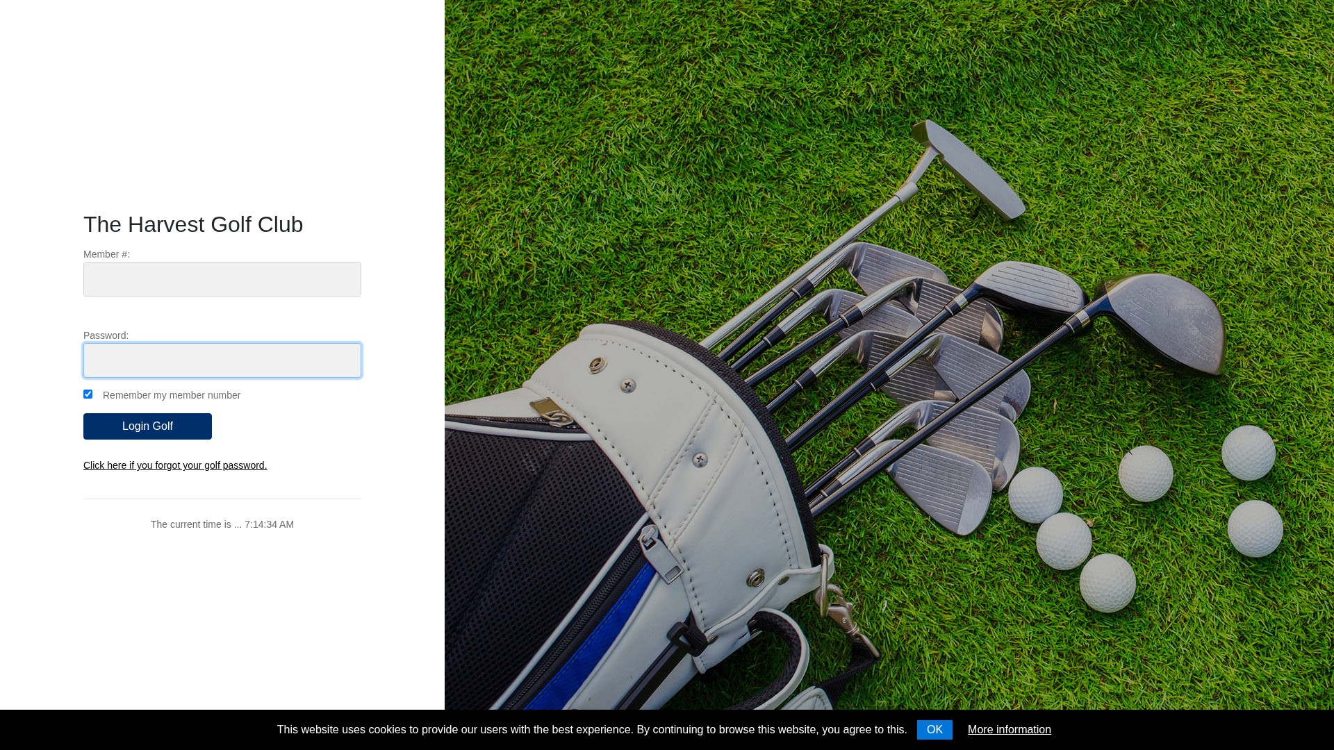 Screenshot of harvestgolf.com