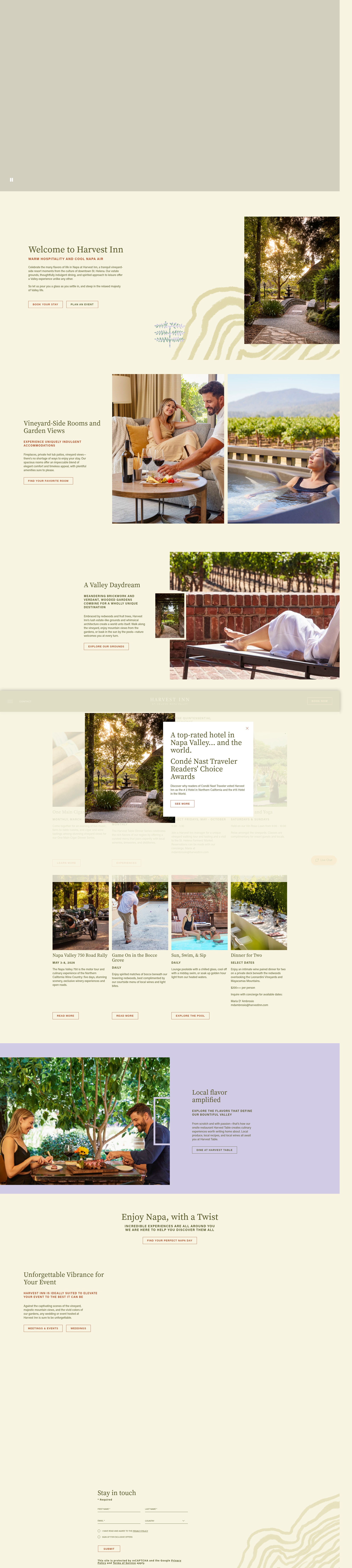 Screenshot of harvestinn.com