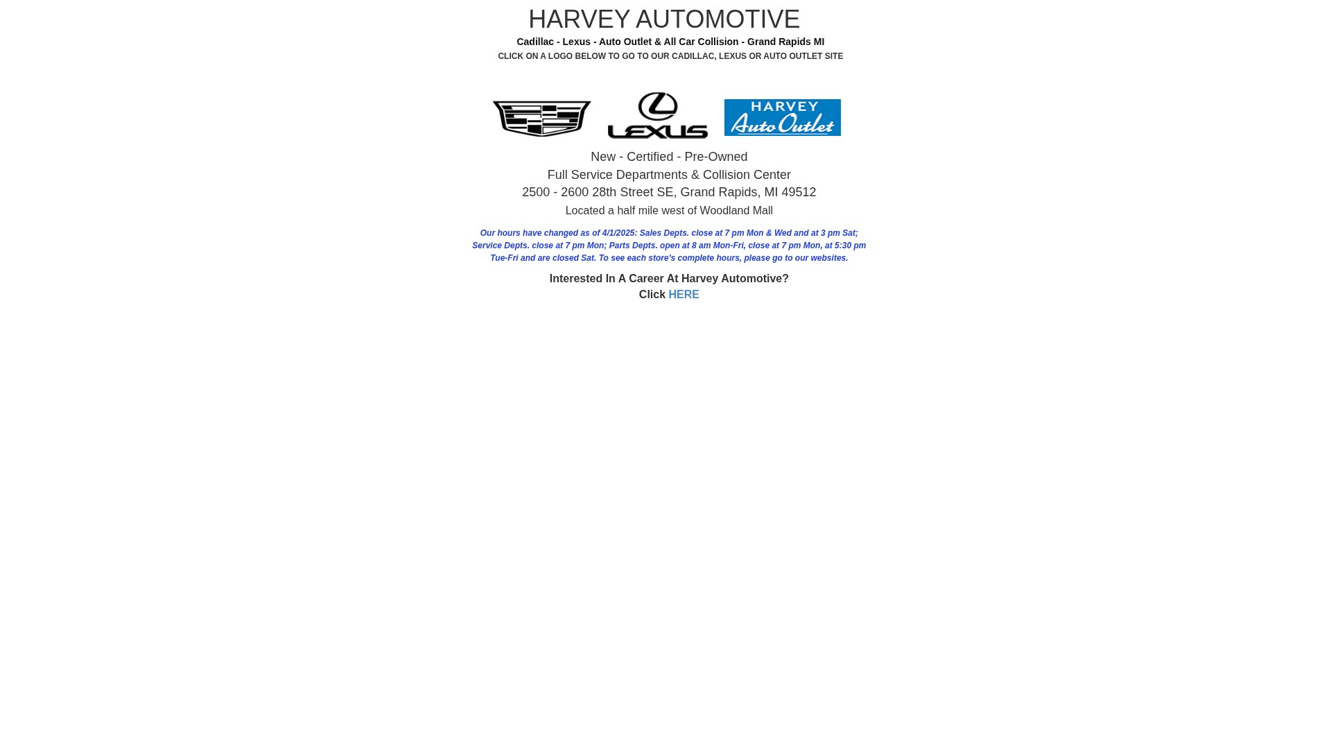 Screenshot of harveyautomotive.com