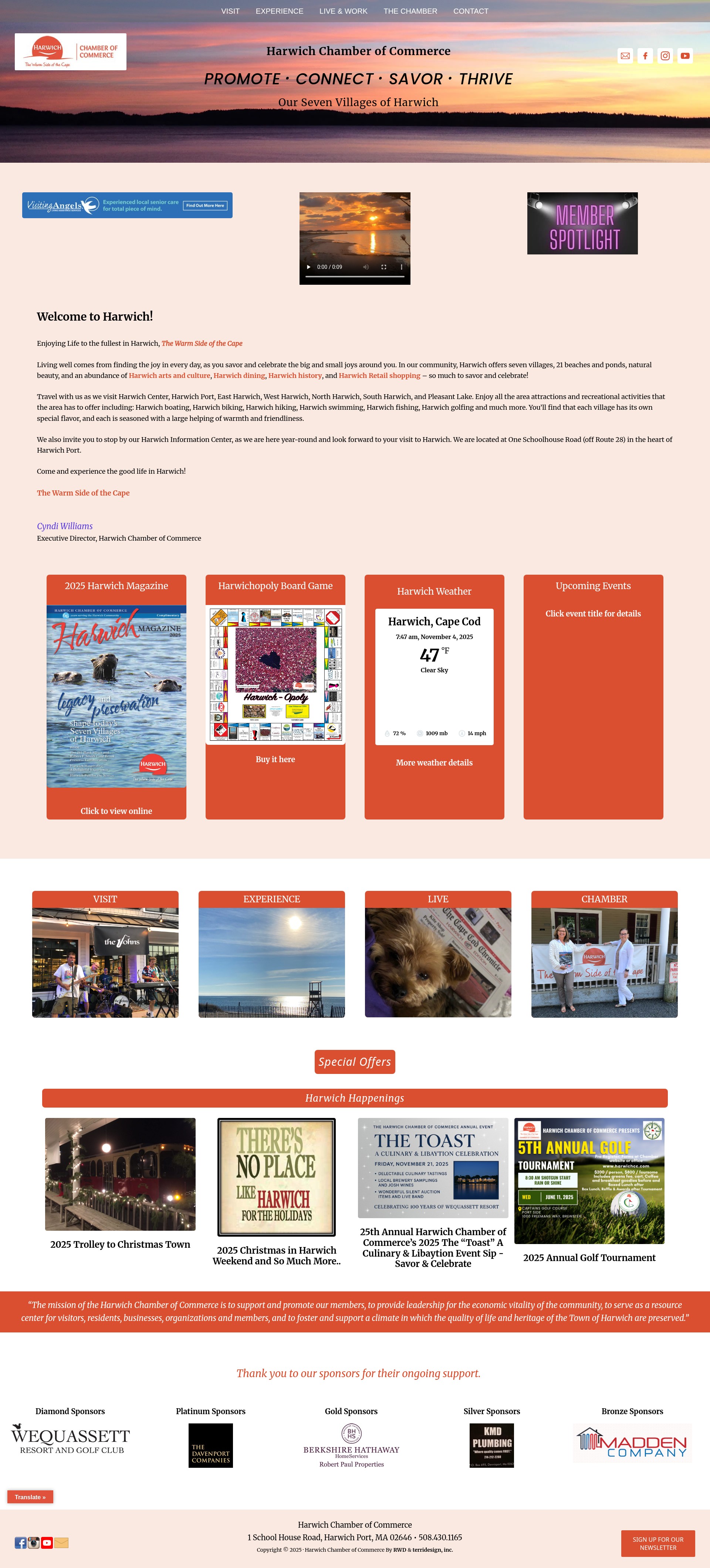Screenshot of harwichcc.com
