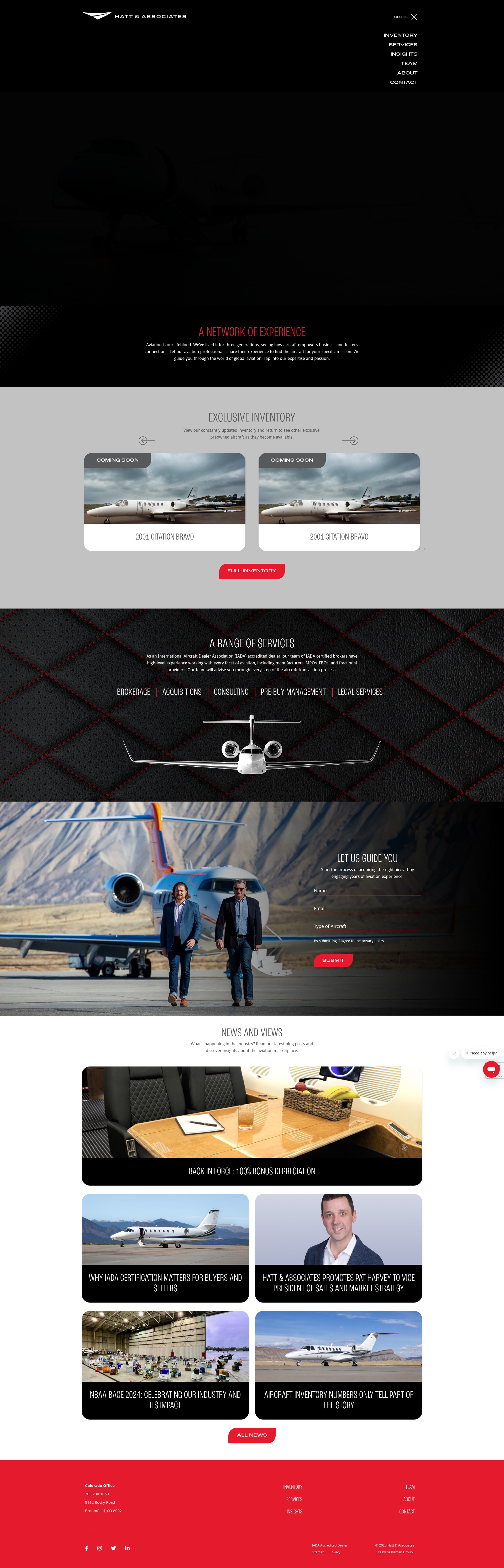 Screenshot of hattaviation.com