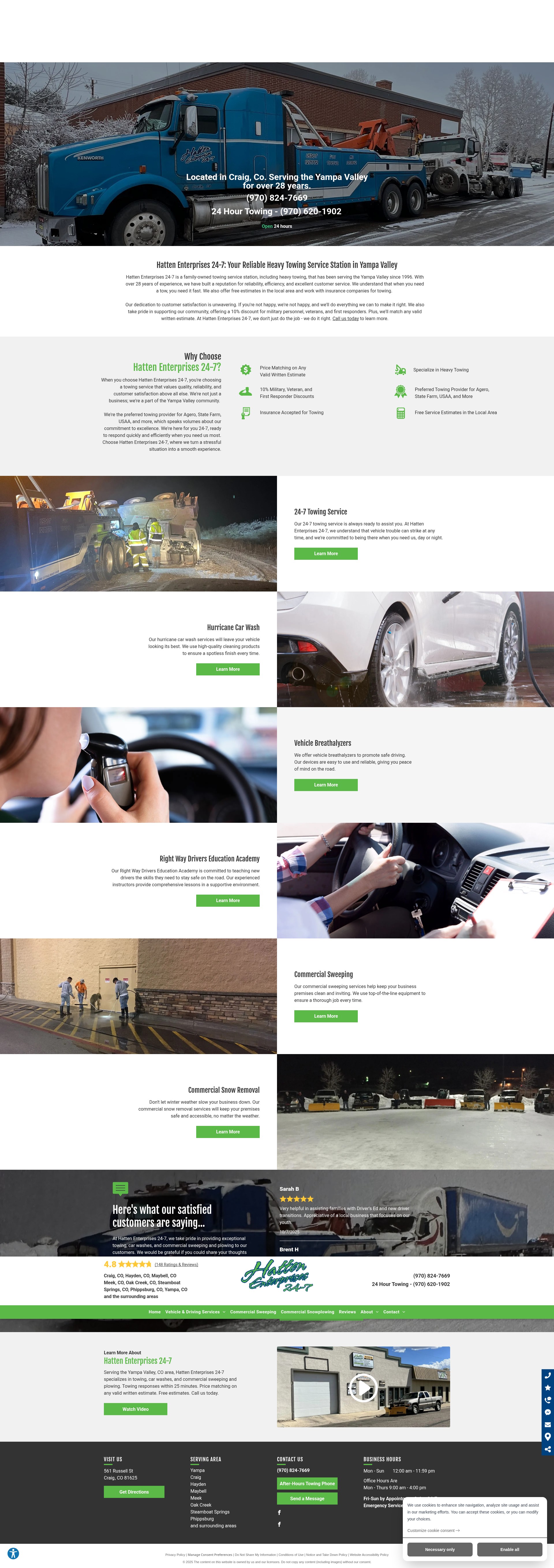 Screenshot of hattenent.com