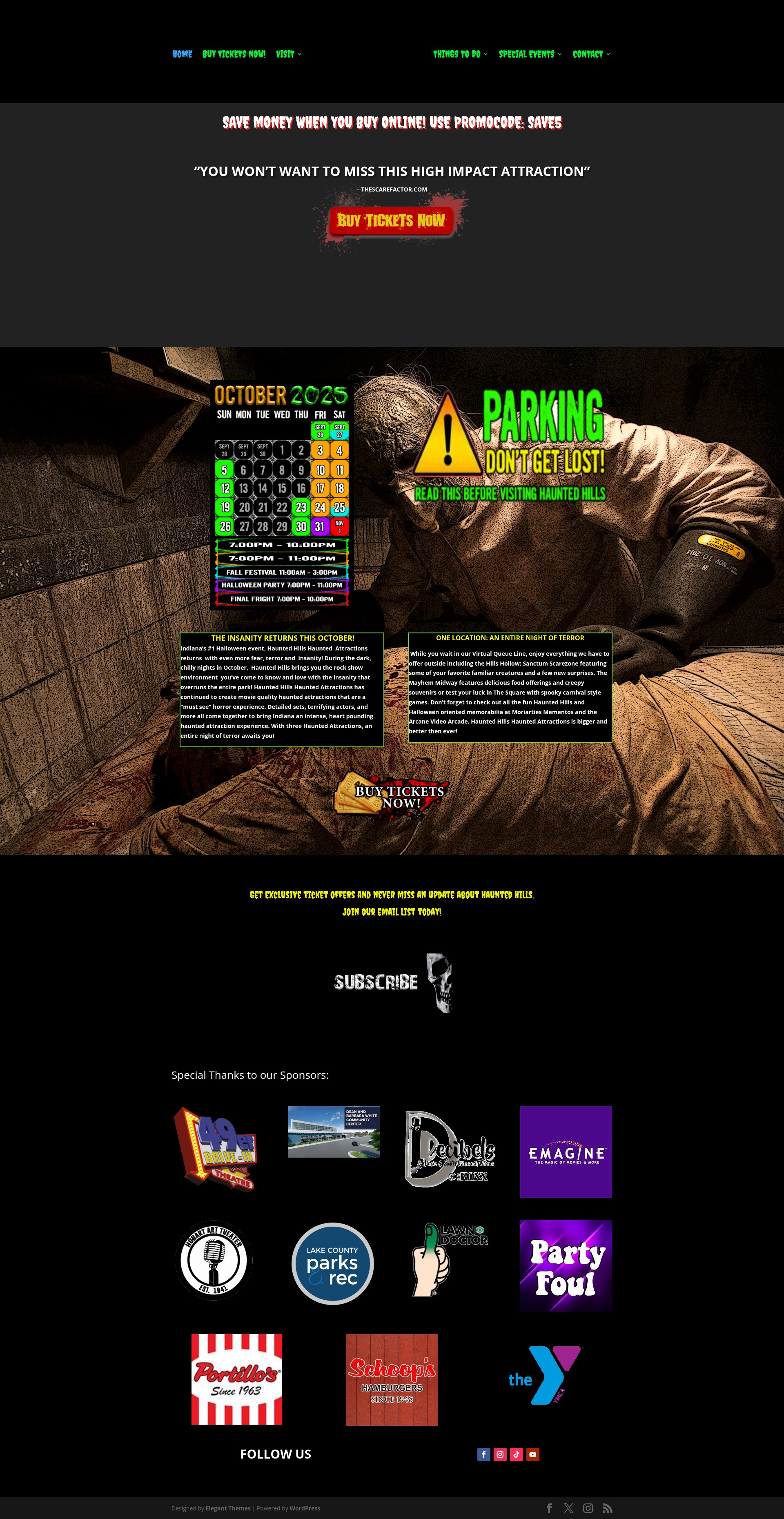 Screenshot of hauntedhillshauntedattractions.com