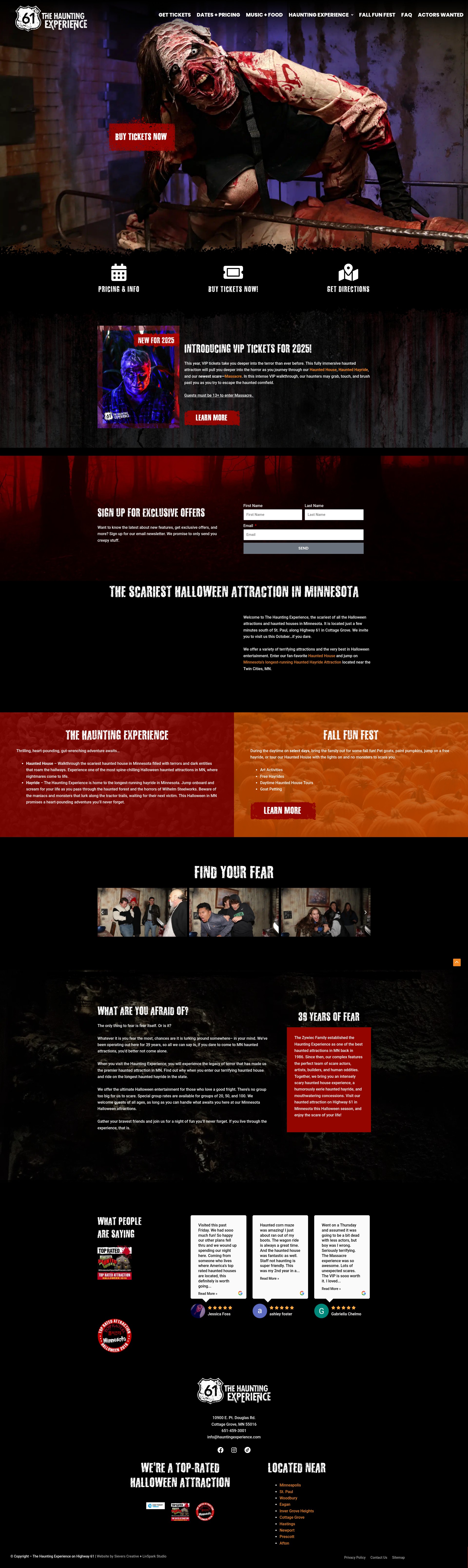 Screenshot of hauntingexperience.com