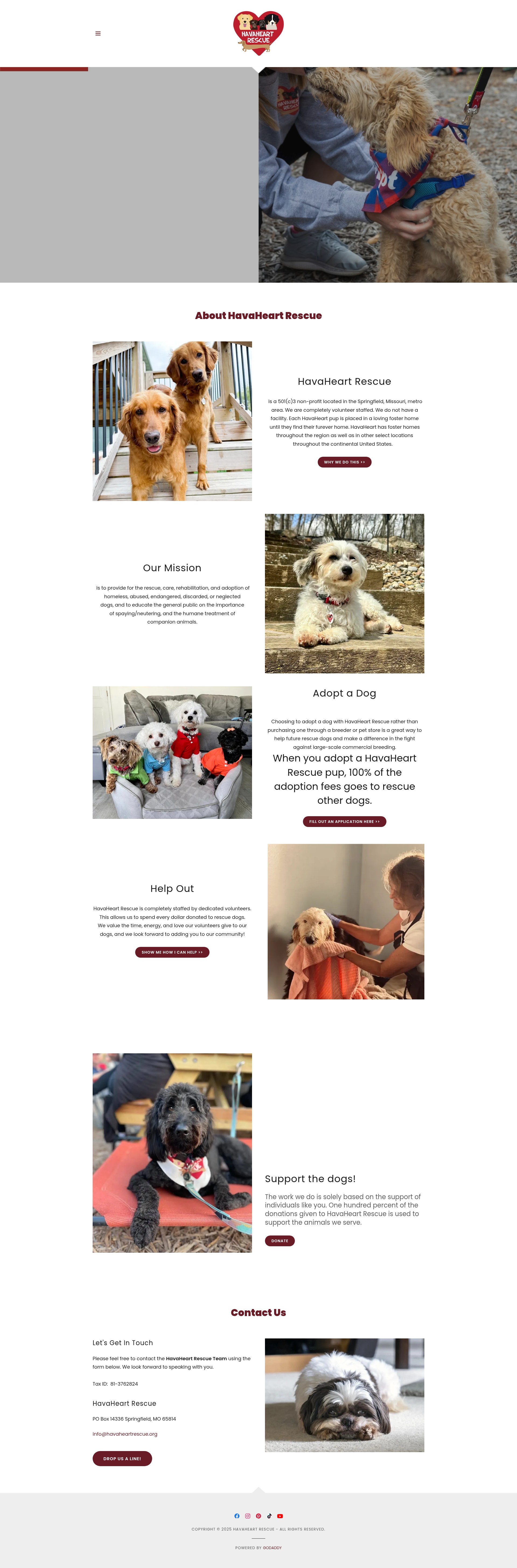 Screenshot of havaheartrescue.org