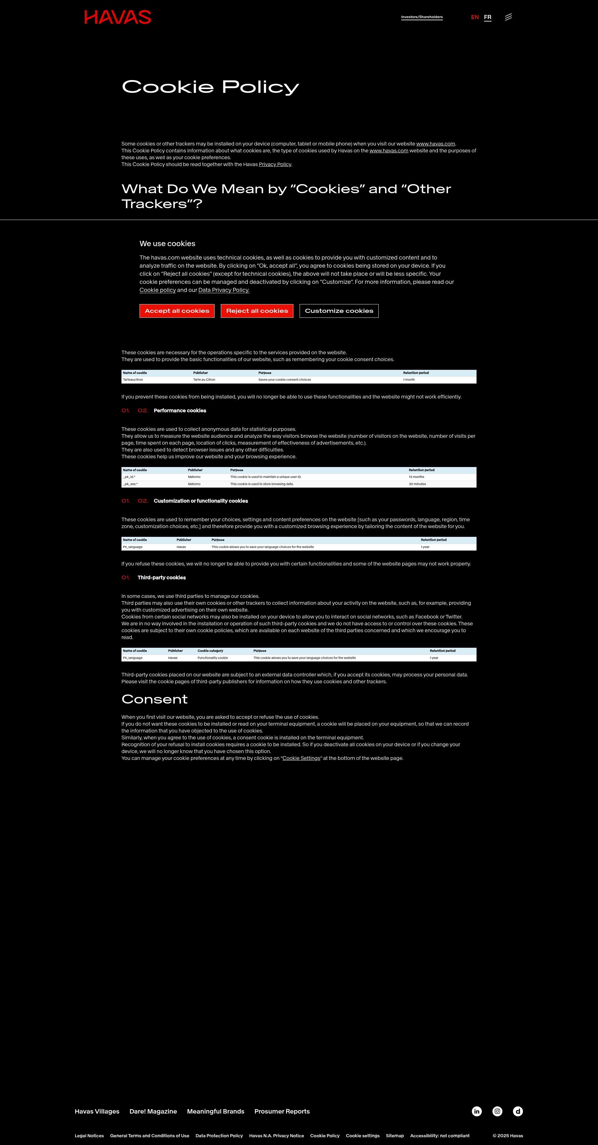 Screenshot of havas.com