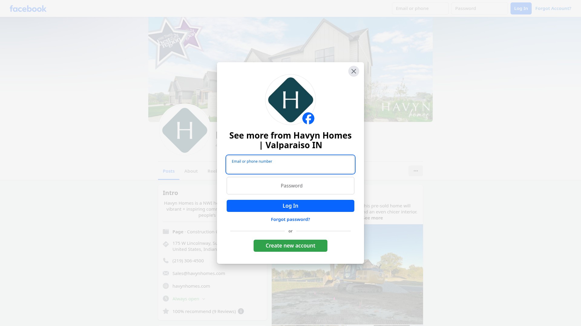 Screenshot of havynhomes.com