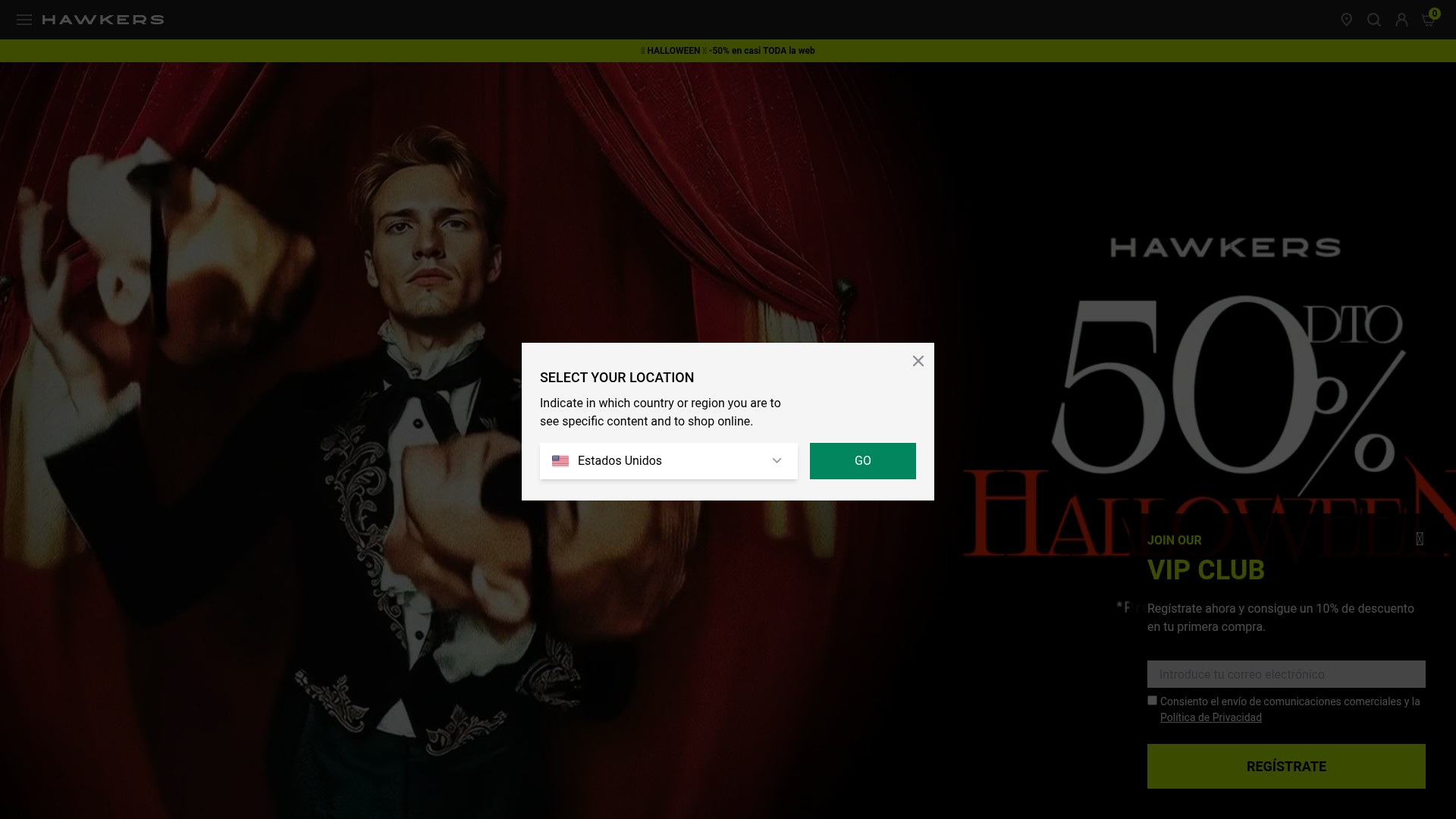 Screenshot of hawkersco.com