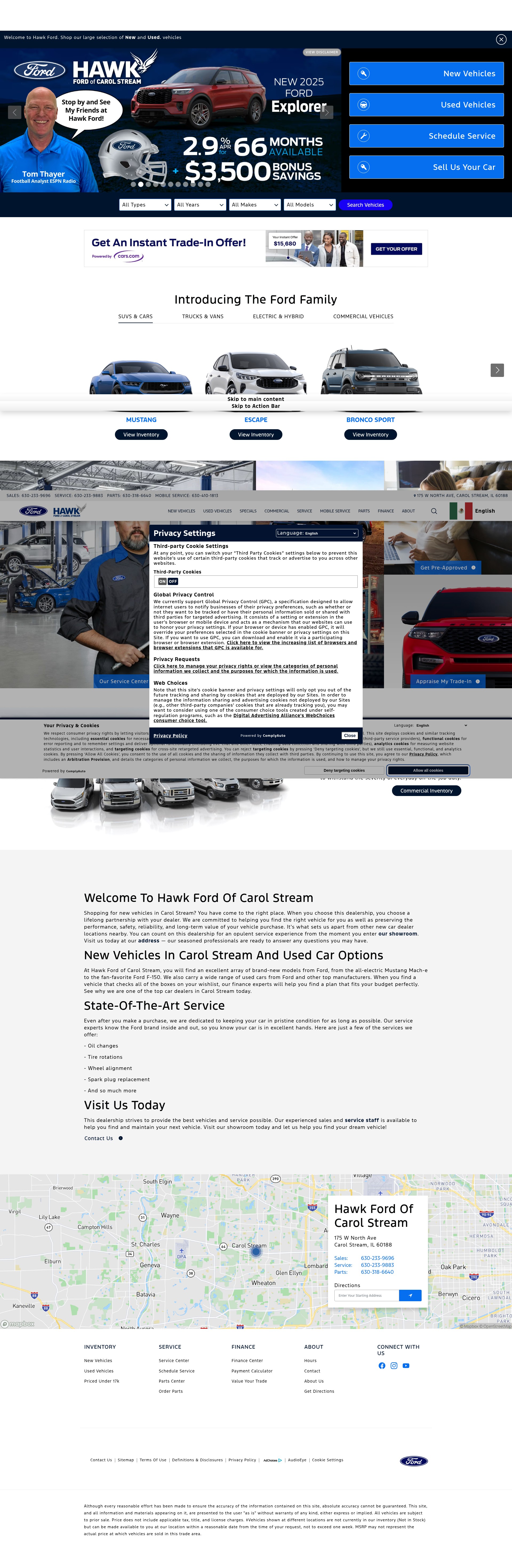 Screenshot of hawkford.com