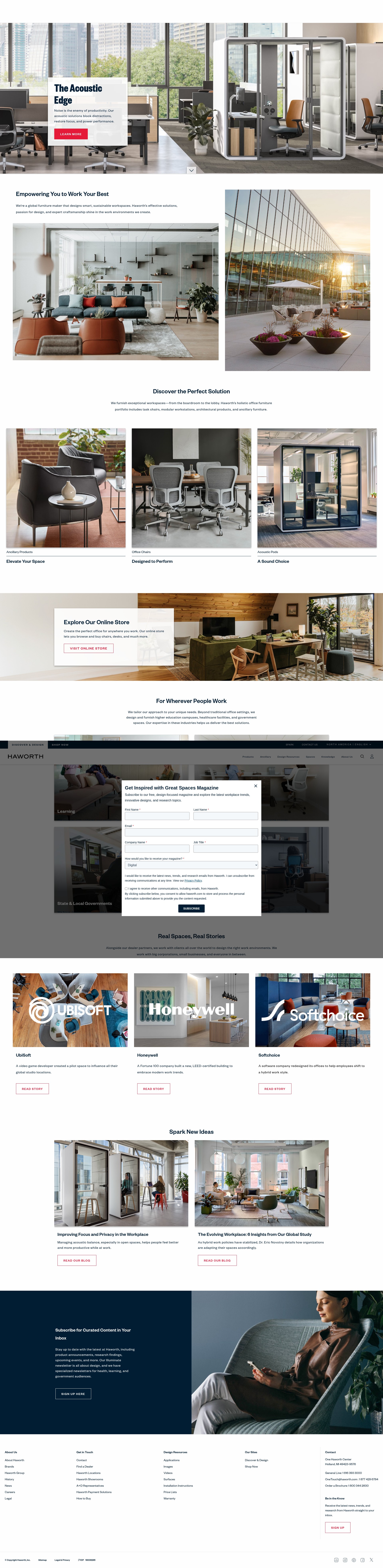 Screenshot of haworth.com