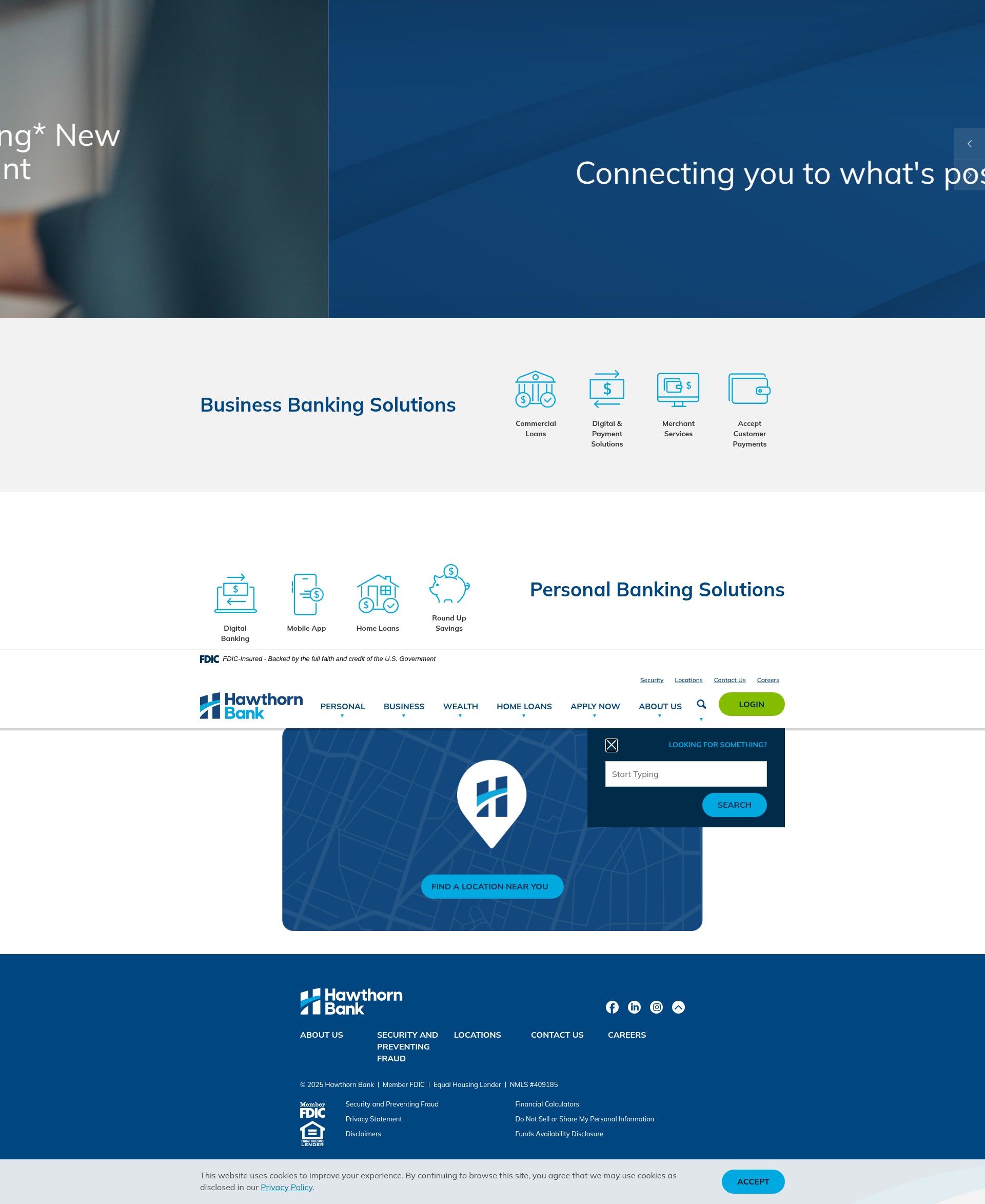 Screenshot of hawthornbank.com