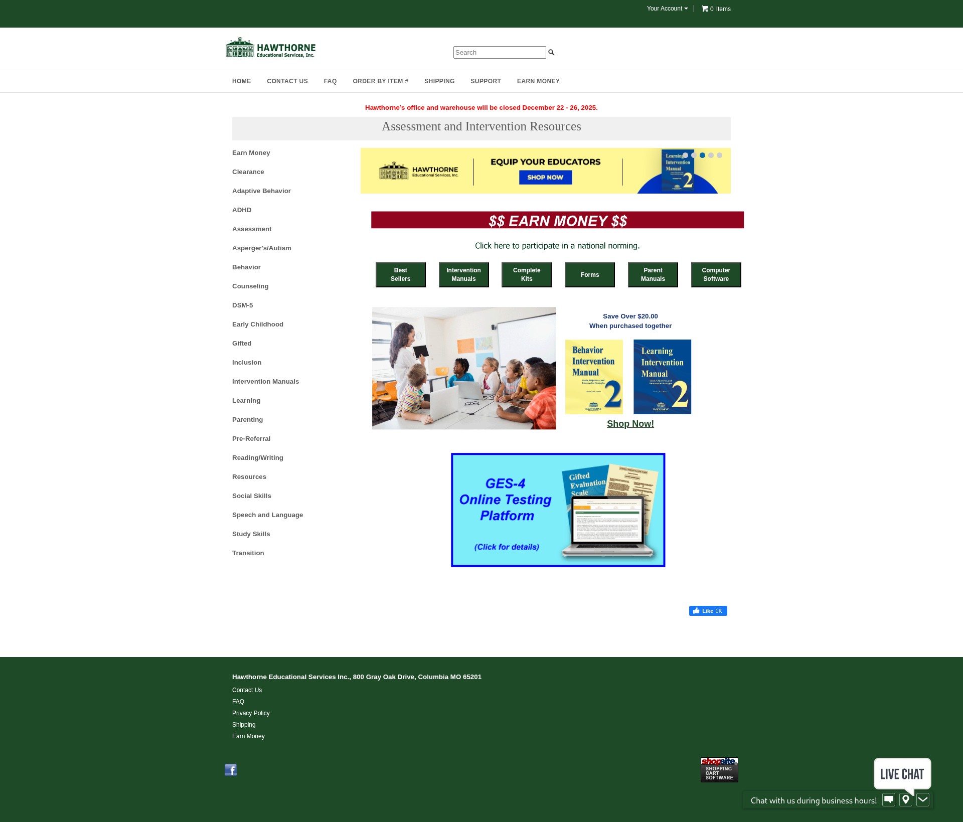 Screenshot of hawthorne-ed.com