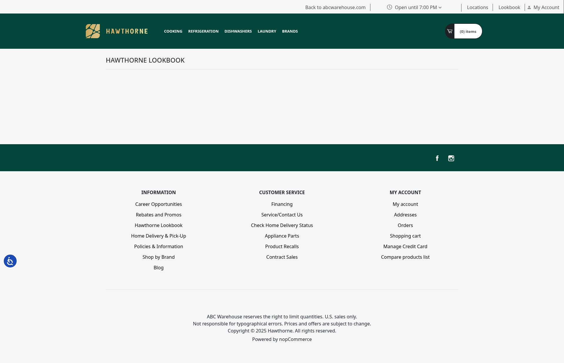 Screenshot of hawthorneonline.com