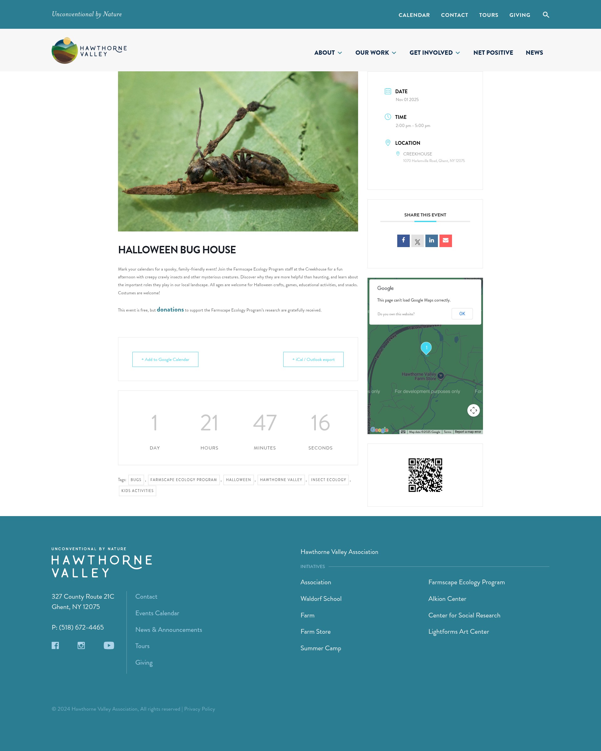 Screenshot of hawthornevalley.org