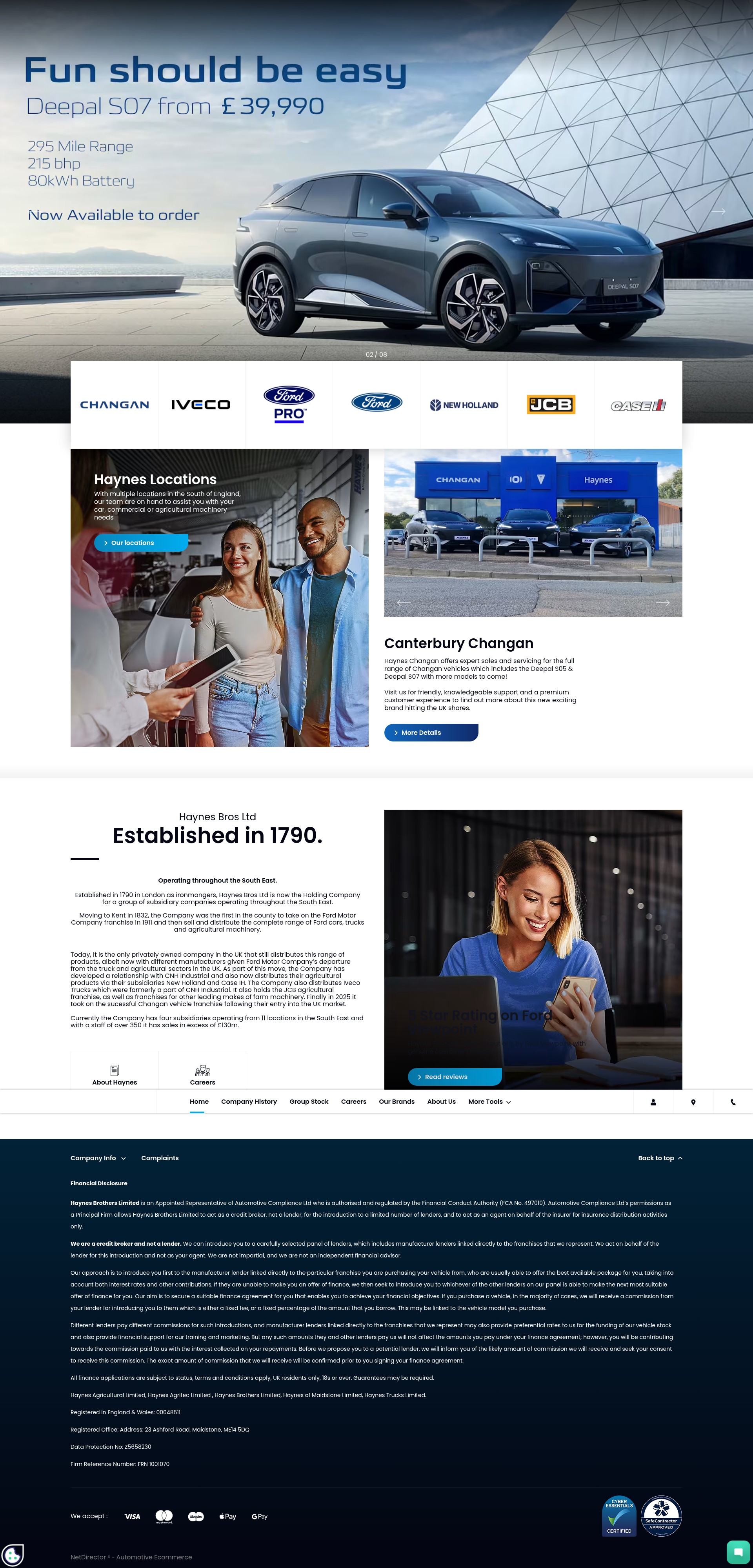 Screenshot of haynesgroup.co.uk